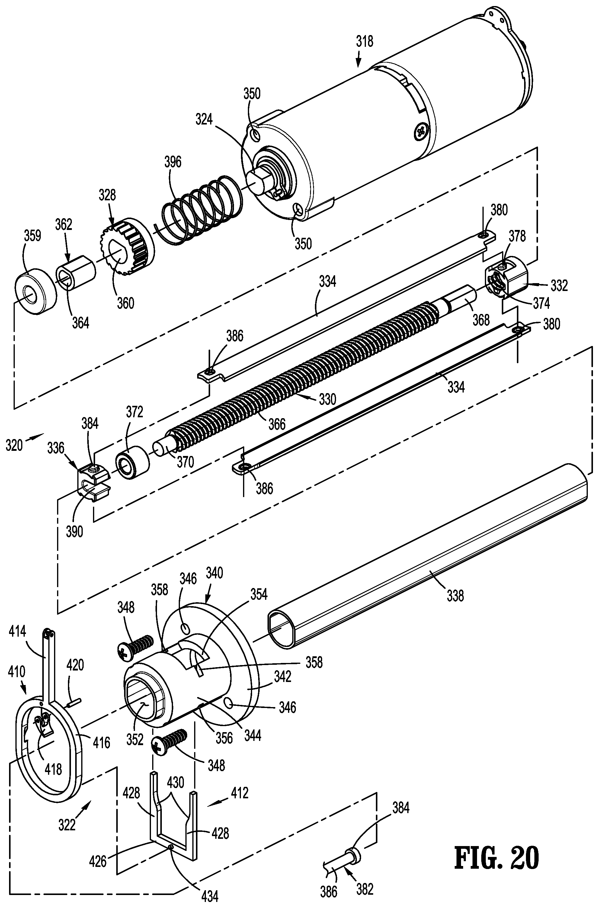 Patent US11771423 Figure 16 – Powered stapling device with manual retraction