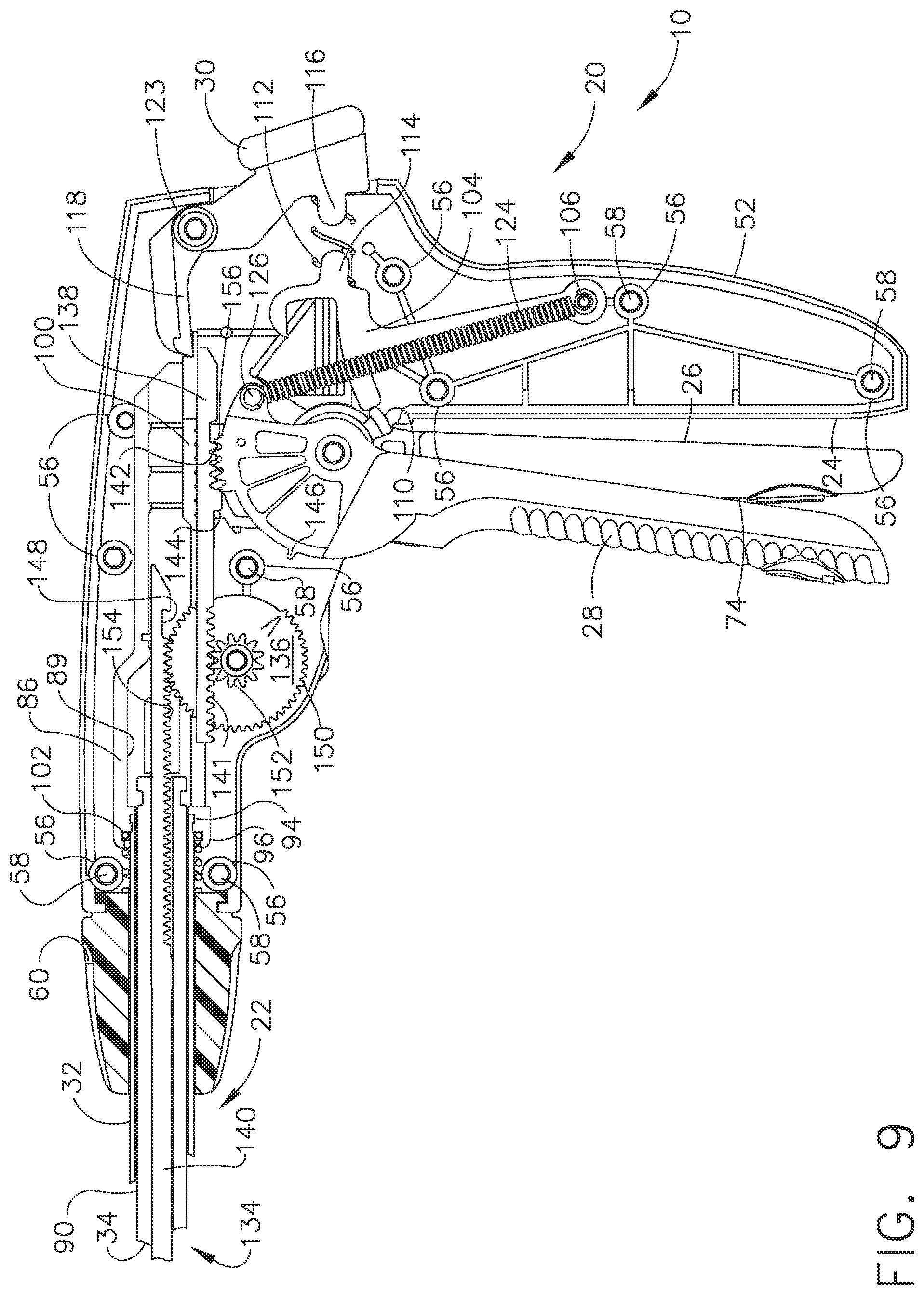 Patent US11771425 Figure 7 – Stapling assembly for forming staples to different formed heights