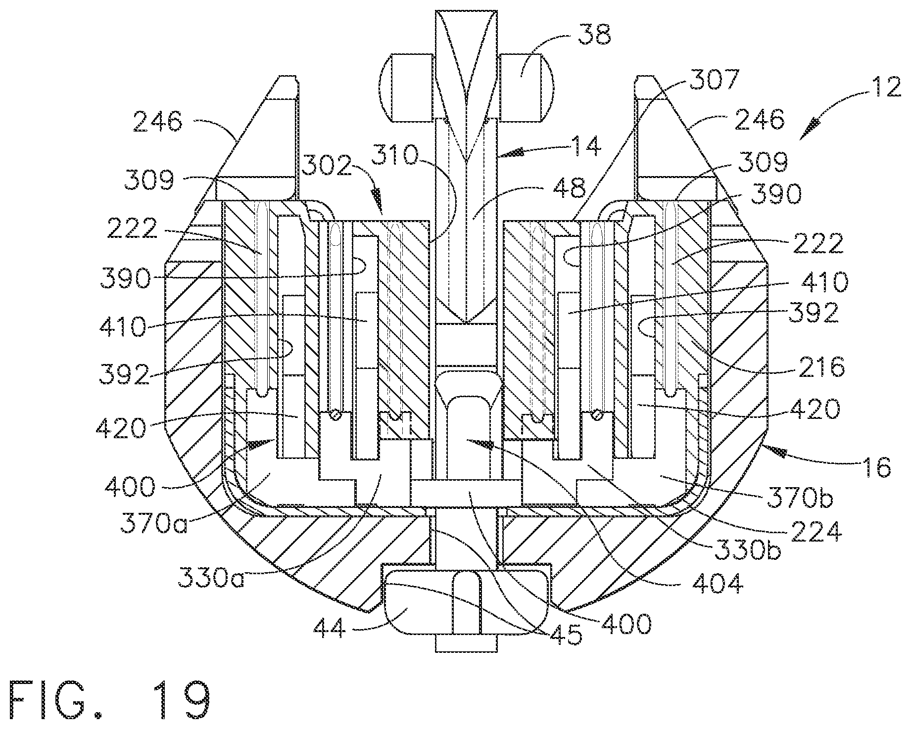 Patent US11771425 Figure 14 – Stapling assembly for forming staples to different formed heights