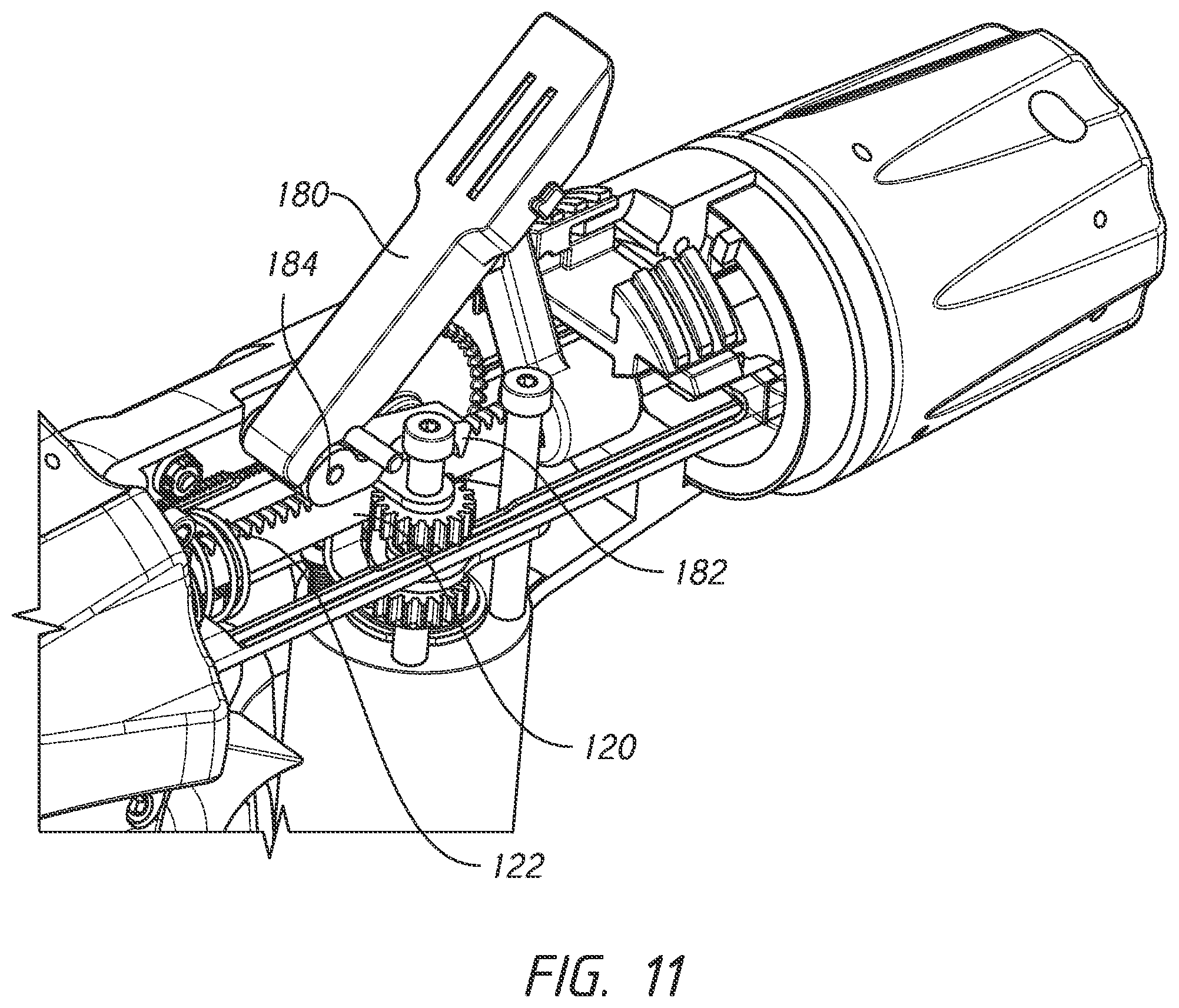 Patent US11771428 Figure 11 – Actuation shaft retention mechanism for surgical stapler