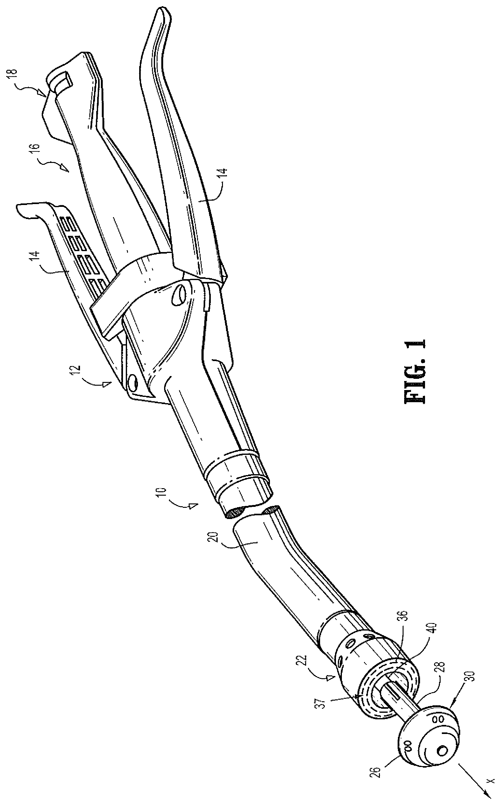Patent US11771430 — Stapler and staple line reinforcement material — Figure 1