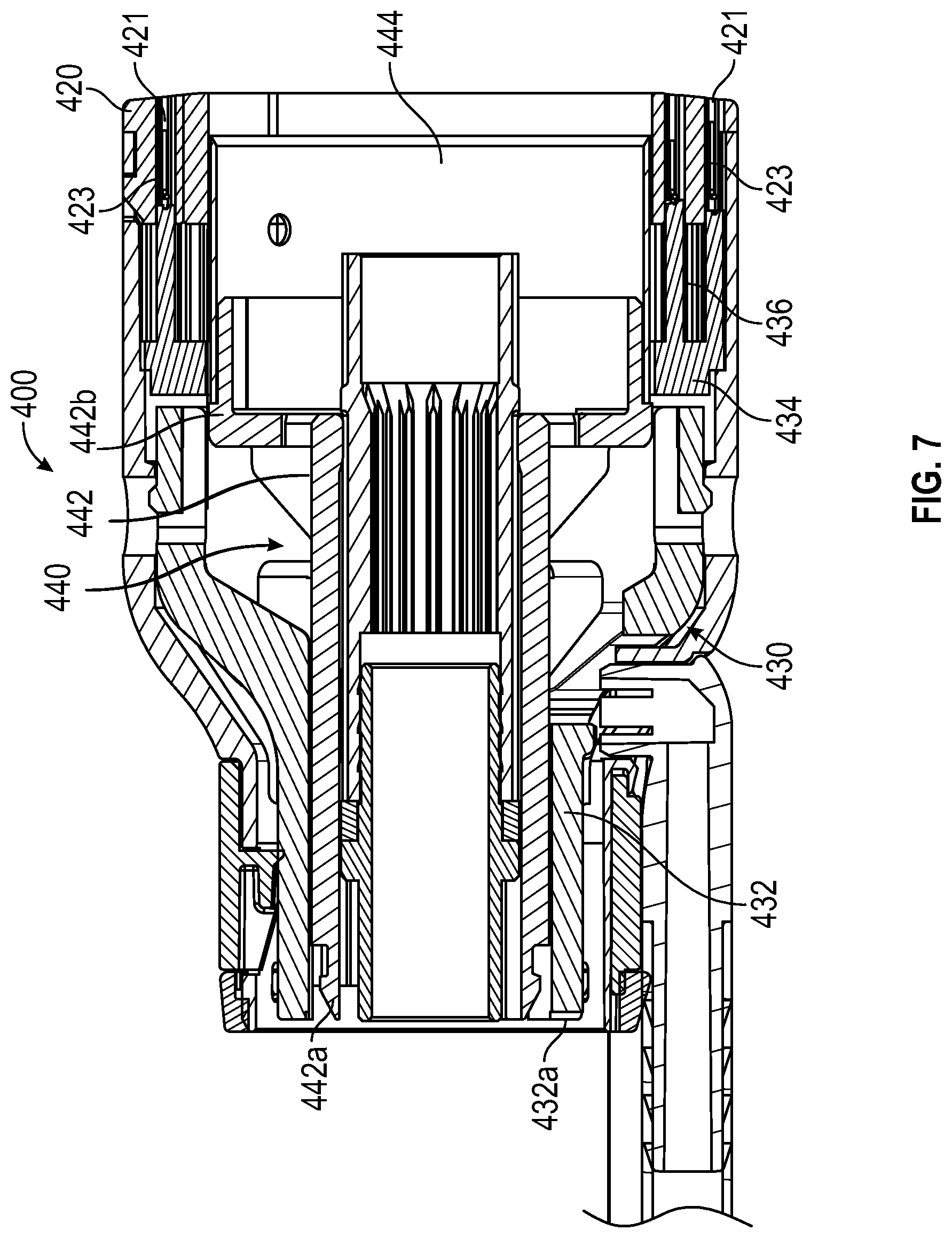 Patent US11771432 Figure 7 – Stapling and cutting to default values in the event of strain gauge data integrity loss