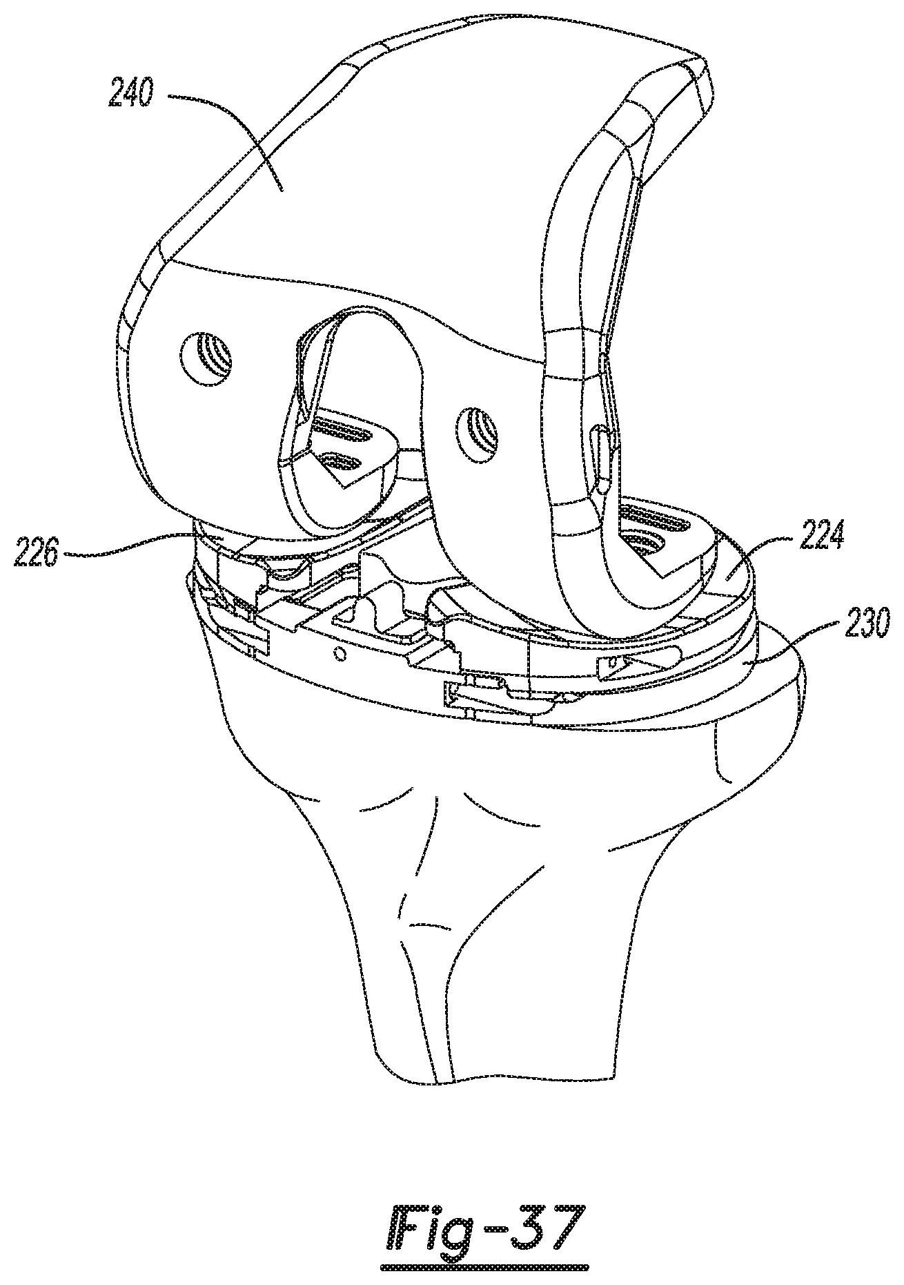 Patent US11771442 Figure 18 – Bi-cruciate knee system
