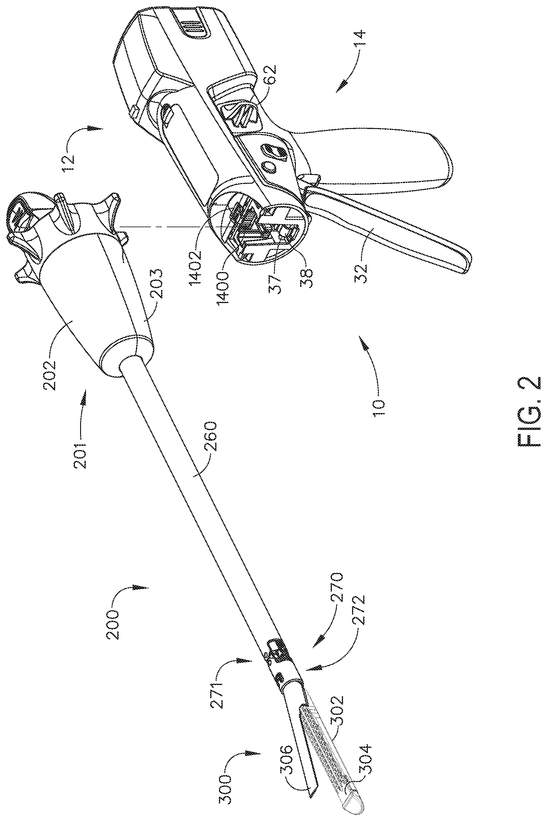 Patent US11771454 Figure 2 – Stapling assembly including a controller for monitoring a clamping laod