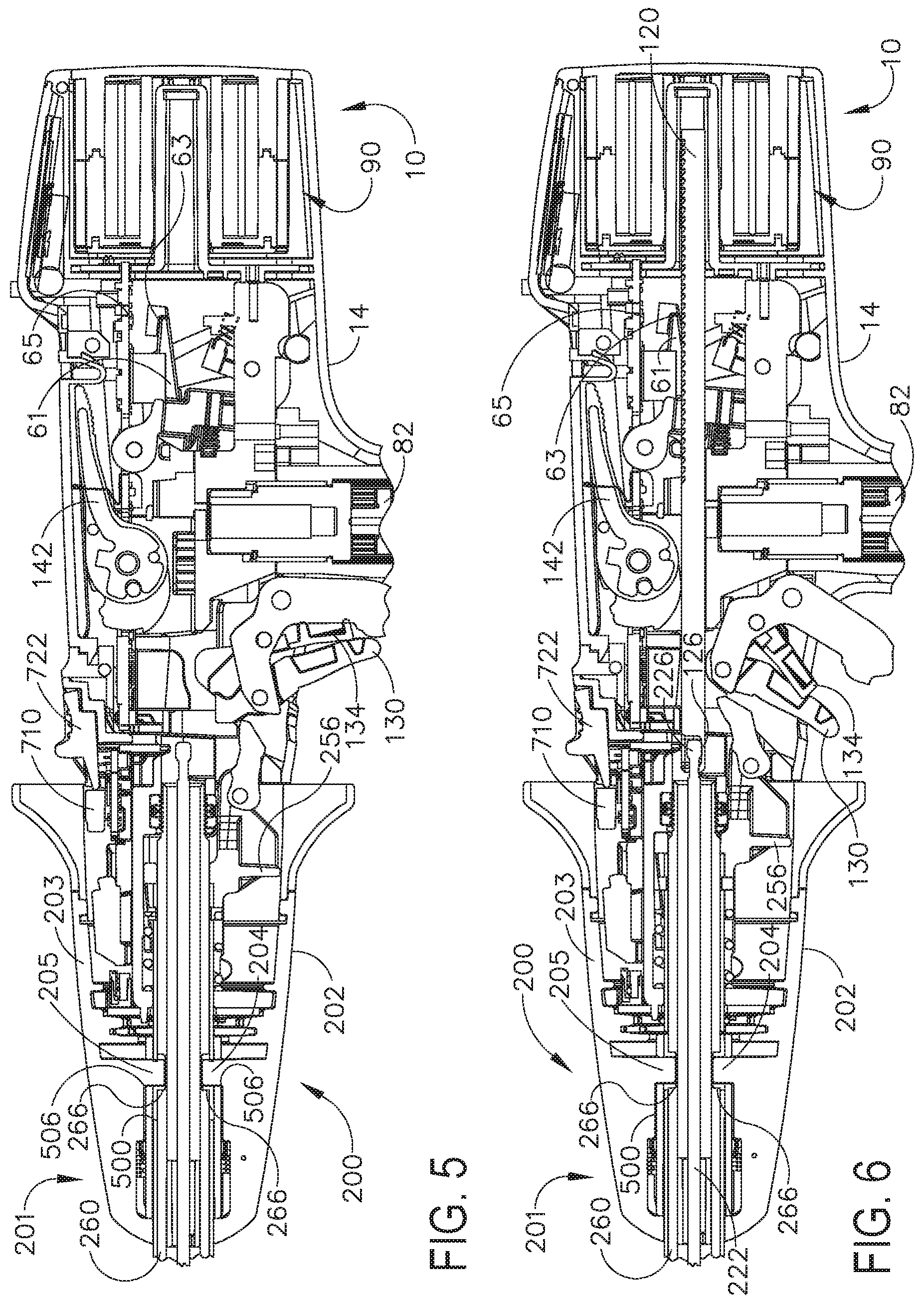 Patent US11771454 Figure 5 – Stapling assembly including a controller for monitoring a clamping laod