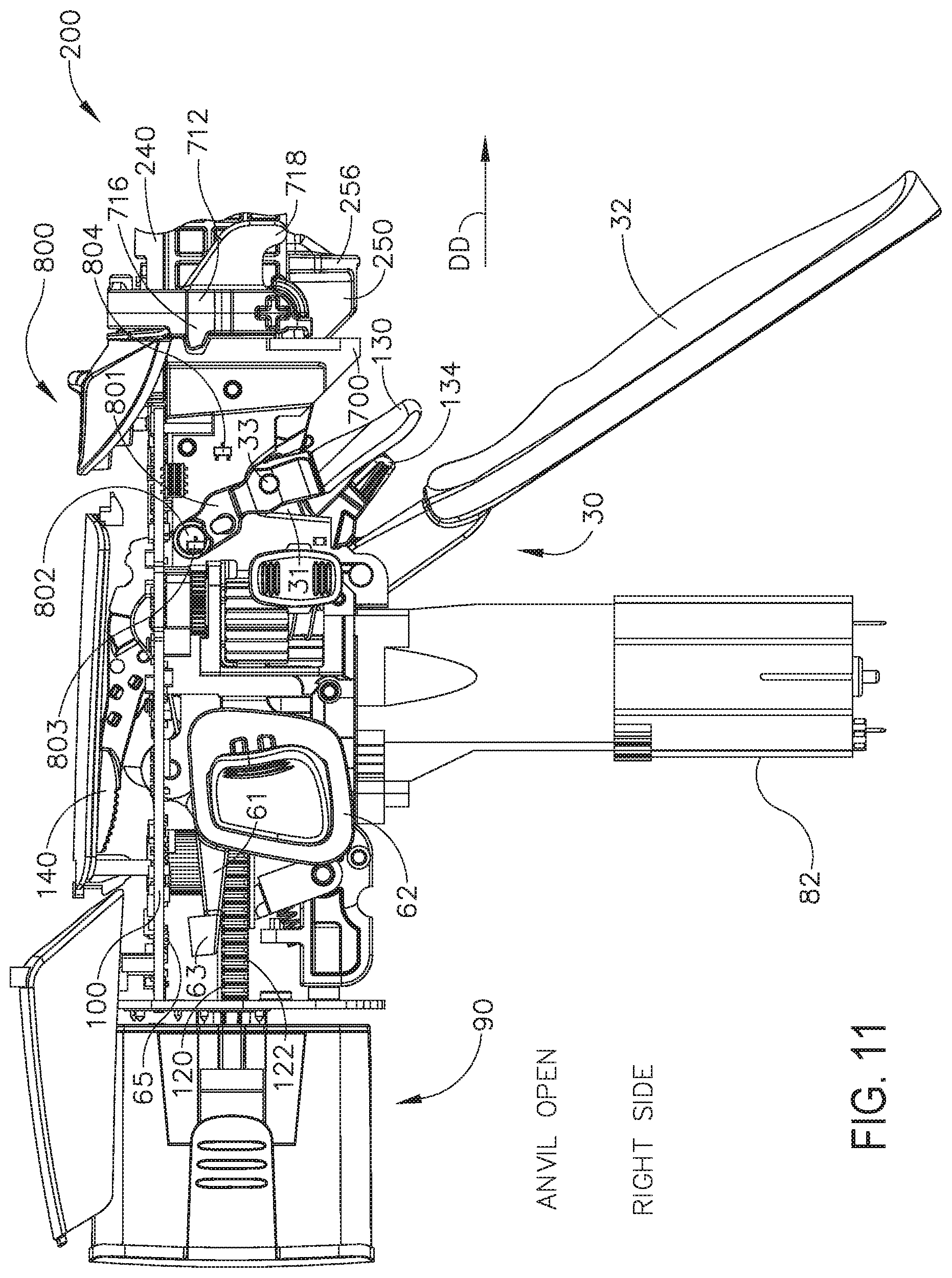 Patent US11771454 Figure 10 – Stapling assembly including a controller for monitoring a clamping laod