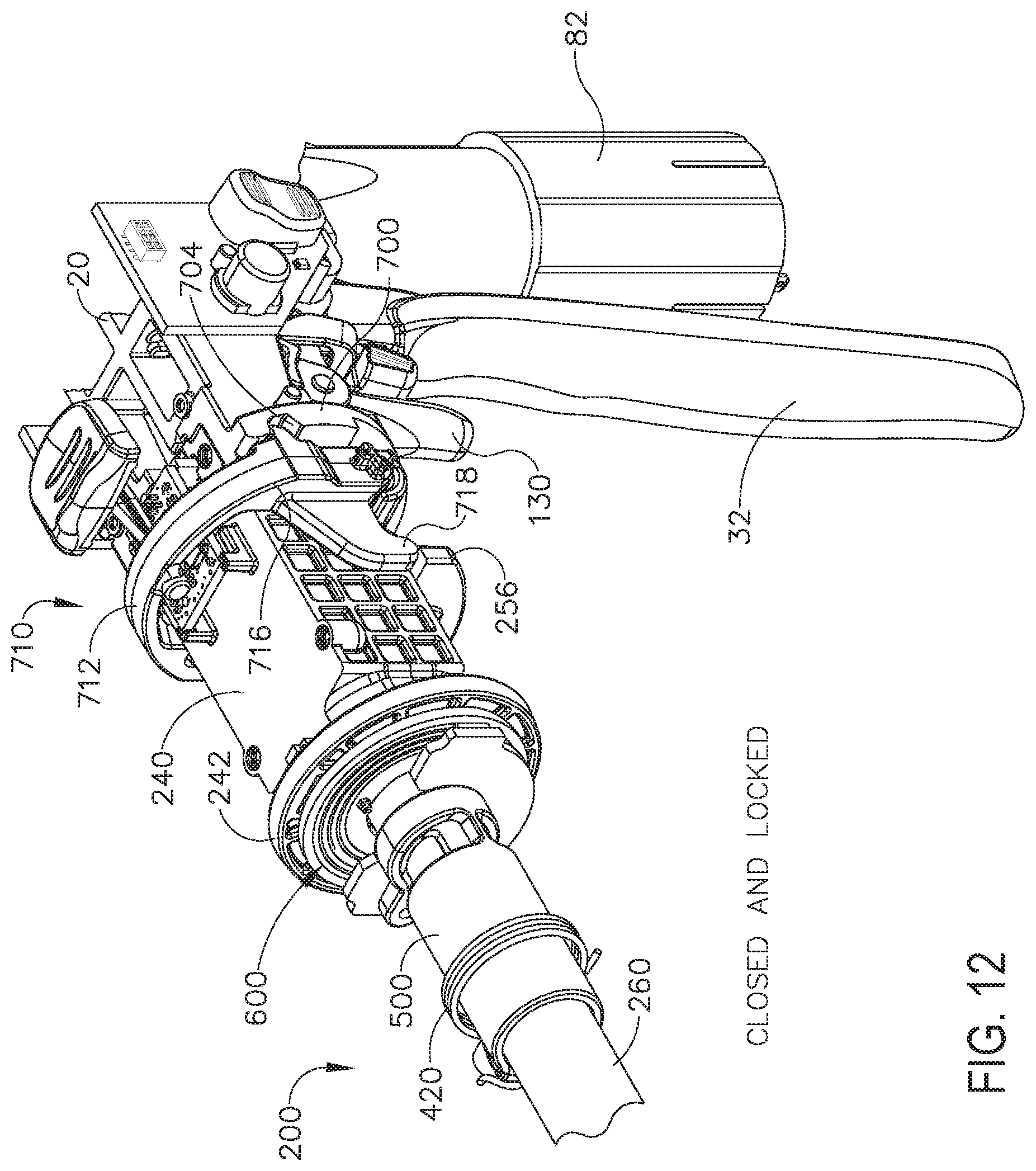 Patent US11771454 Figure 11 – Stapling assembly including a controller for monitoring a clamping laod