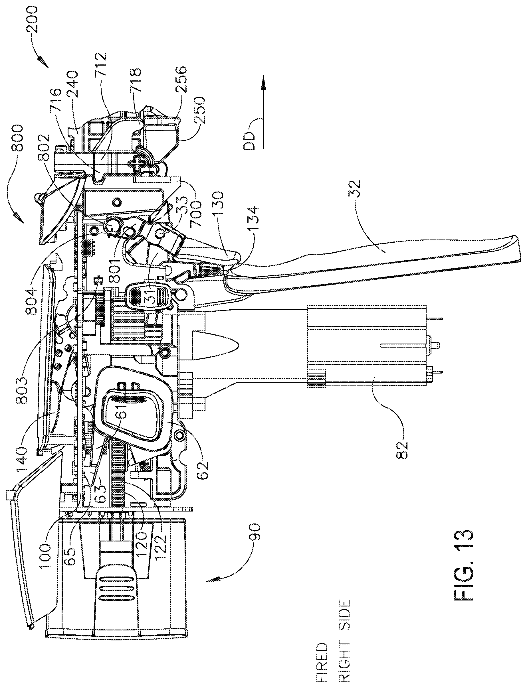 Patent US11771454 Figure 12 – Stapling assembly including a controller for monitoring a clamping laod