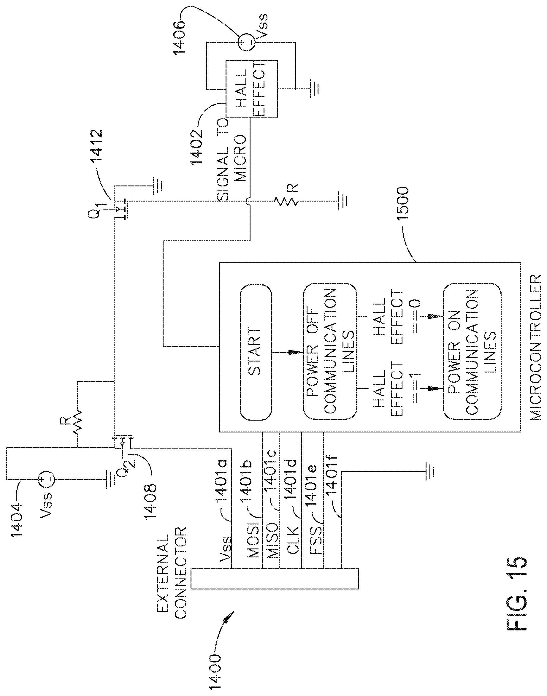 Patent US11771454 Figure 14 – Stapling assembly including a controller for monitoring a clamping laod