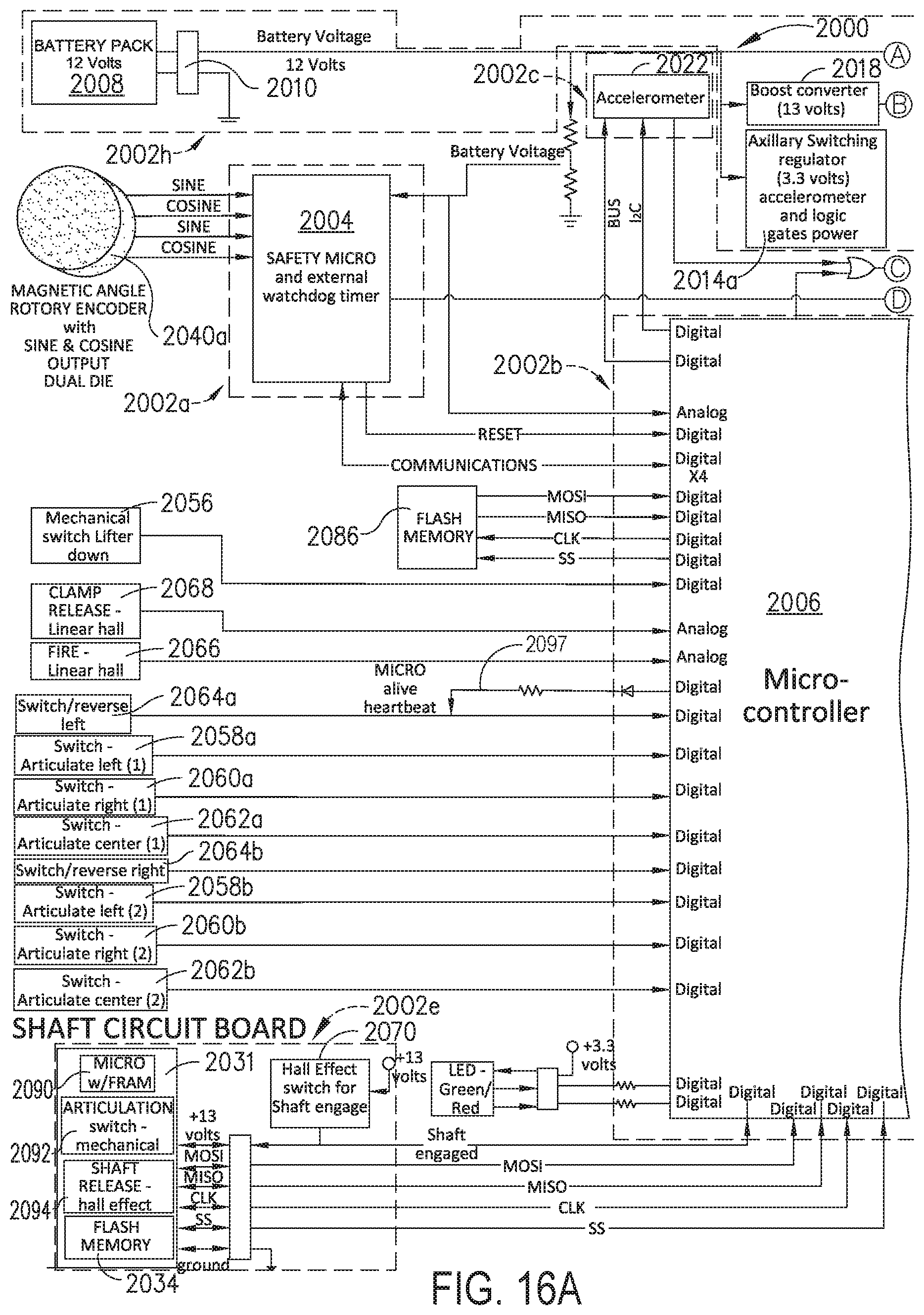 Patent US11771454 Figure 15 – Stapling assembly including a controller for monitoring a clamping laod