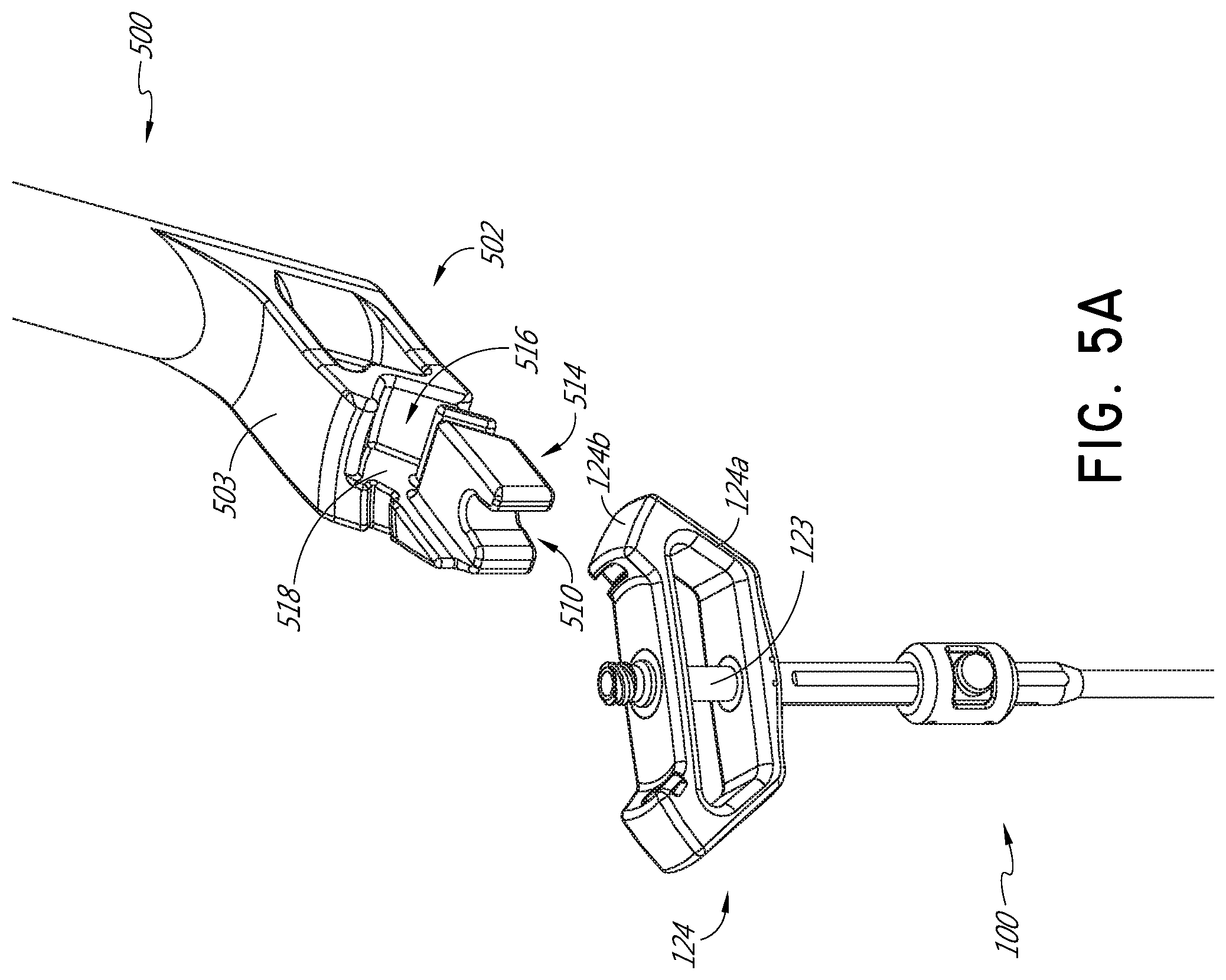 Patent US11771459 Figure 8 – Handles for needle assemblies