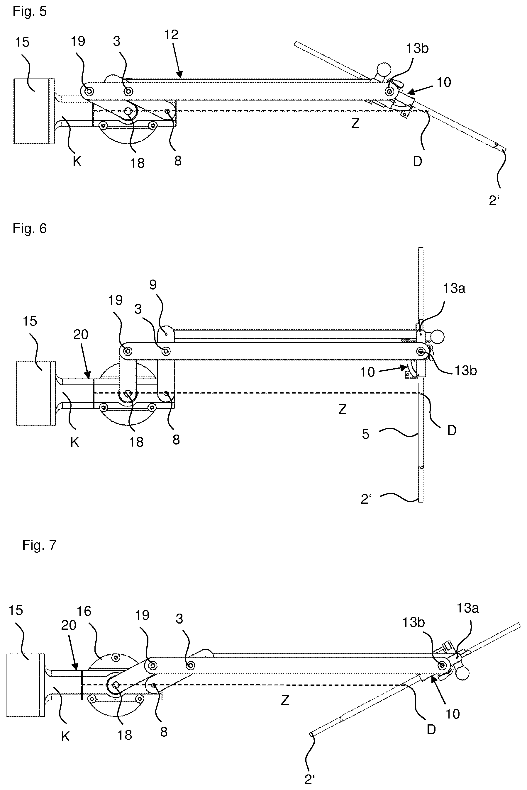 Patent US11771461 Figure 4 – Passive holding device, modular surgical system and method for manipulating a trocar