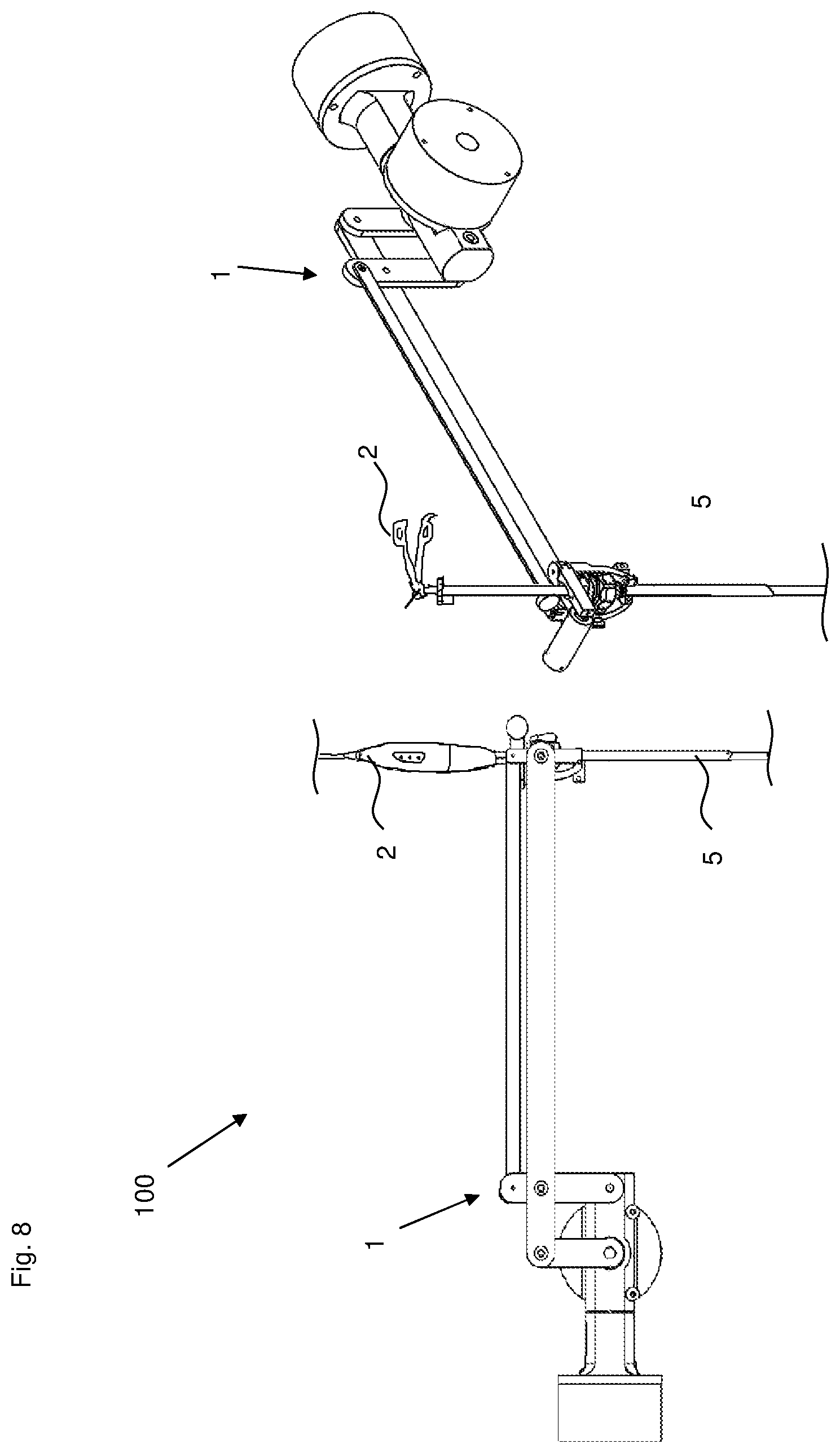 Patent US11771461 Figure 5 – Passive holding device, modular surgical system and method for manipulating a trocar