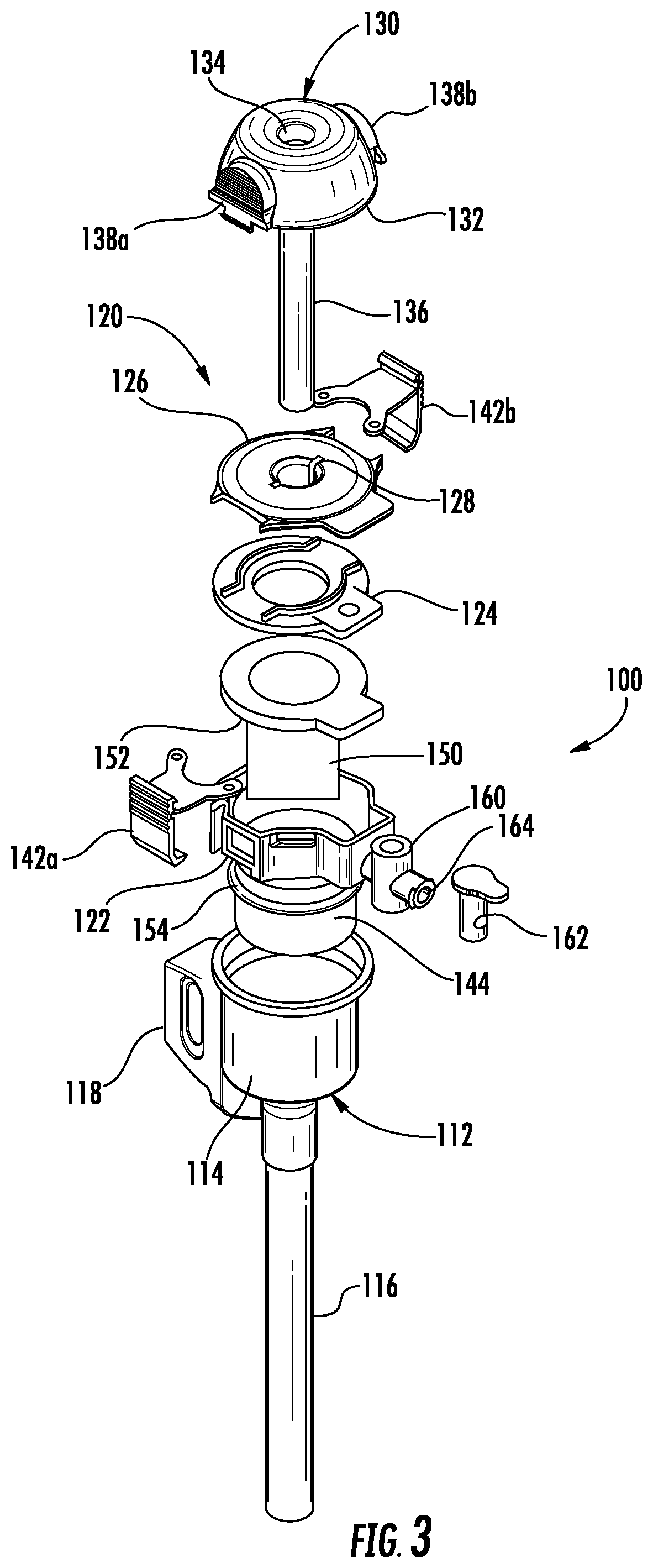 Patent US11771465 Figure 3 – Cannula assembly for robotically assisted pressure regulated laparoscopic surgical procedures