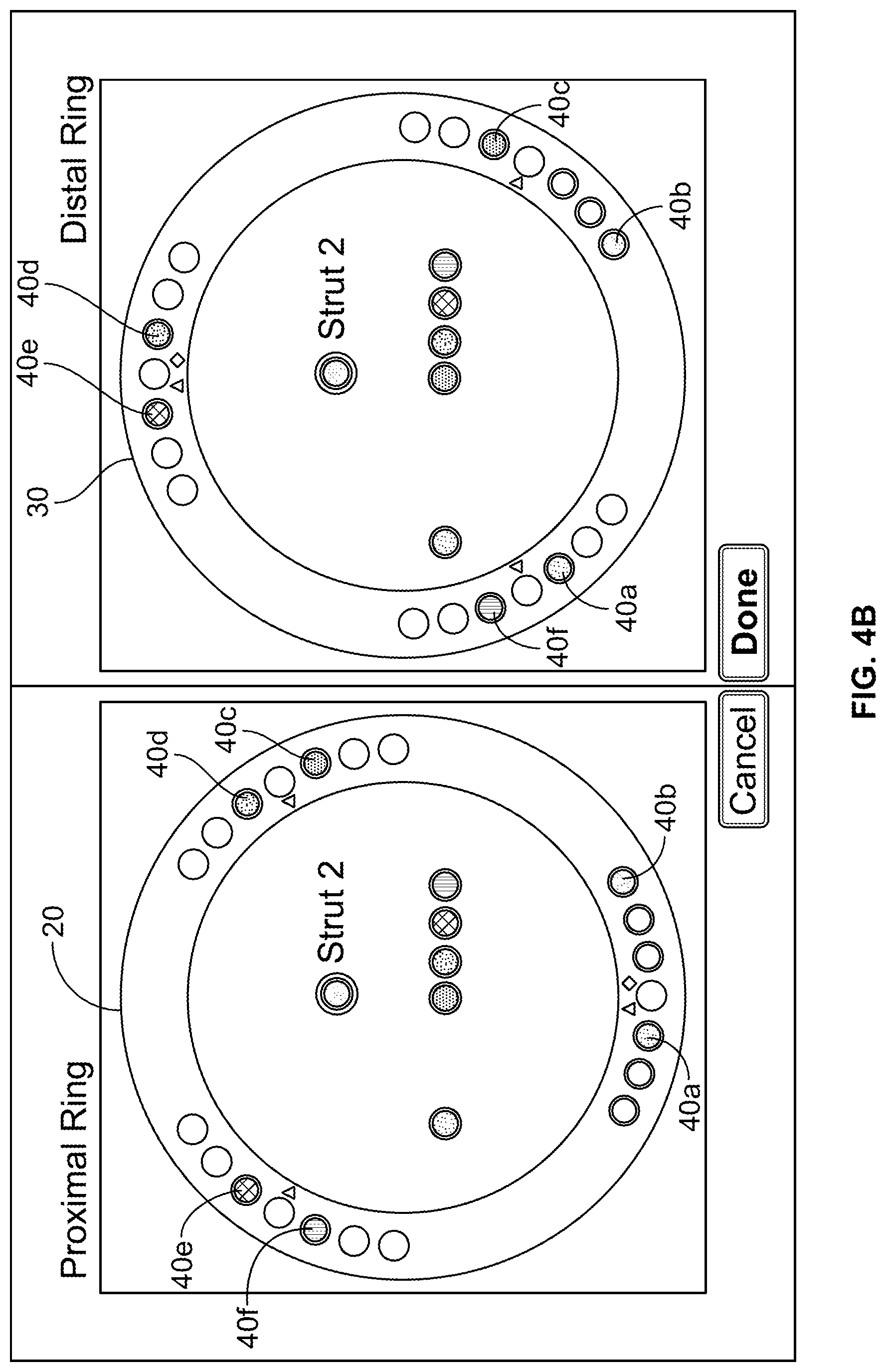 Patent US11771466 Figure 5 – Ring hole planning for external fixation frames