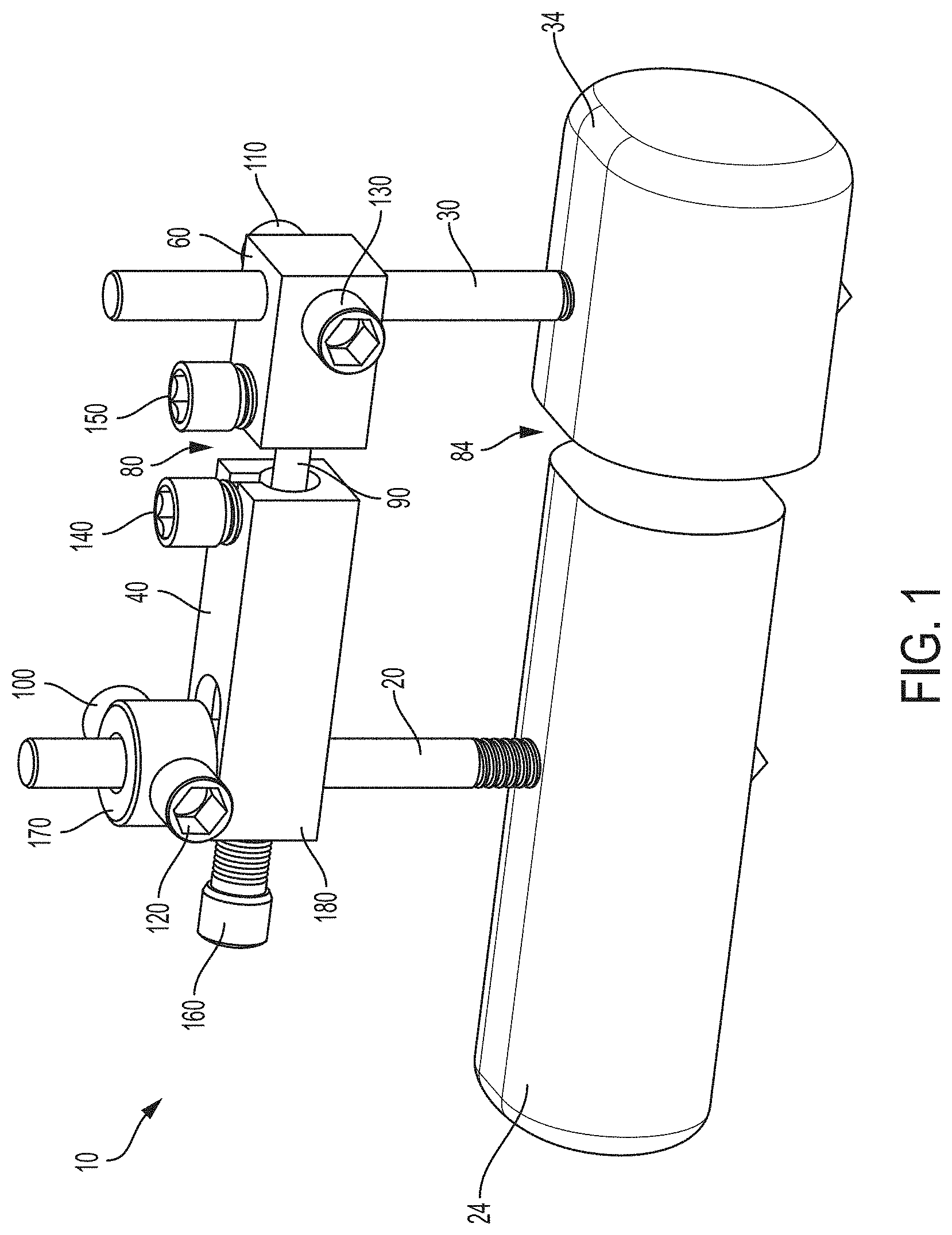 Patent US11771467 Figure 1 – Bone positioning and cutting system and method