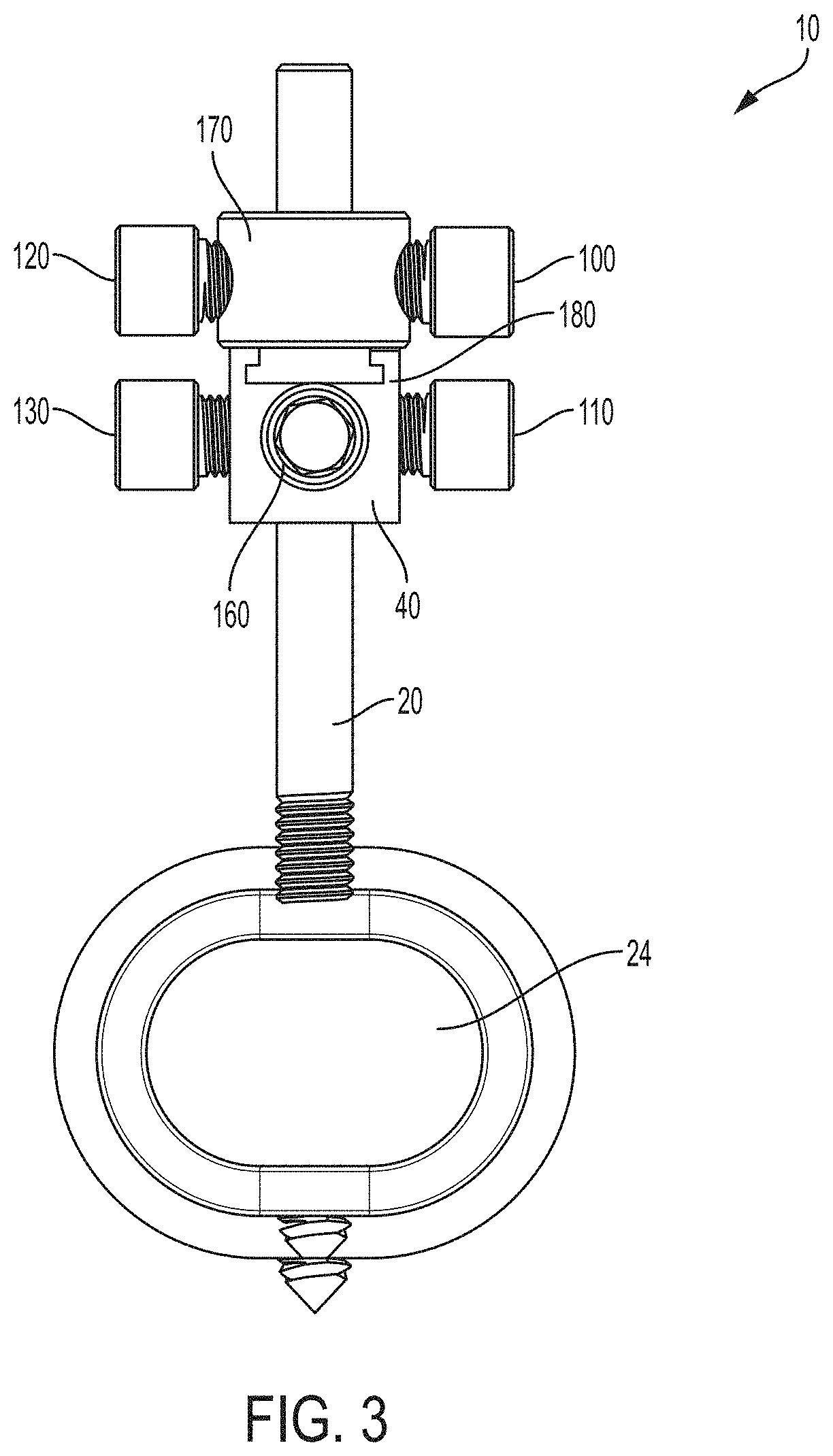 Patent US11771467 Figure 3 – Bone positioning and cutting system and method