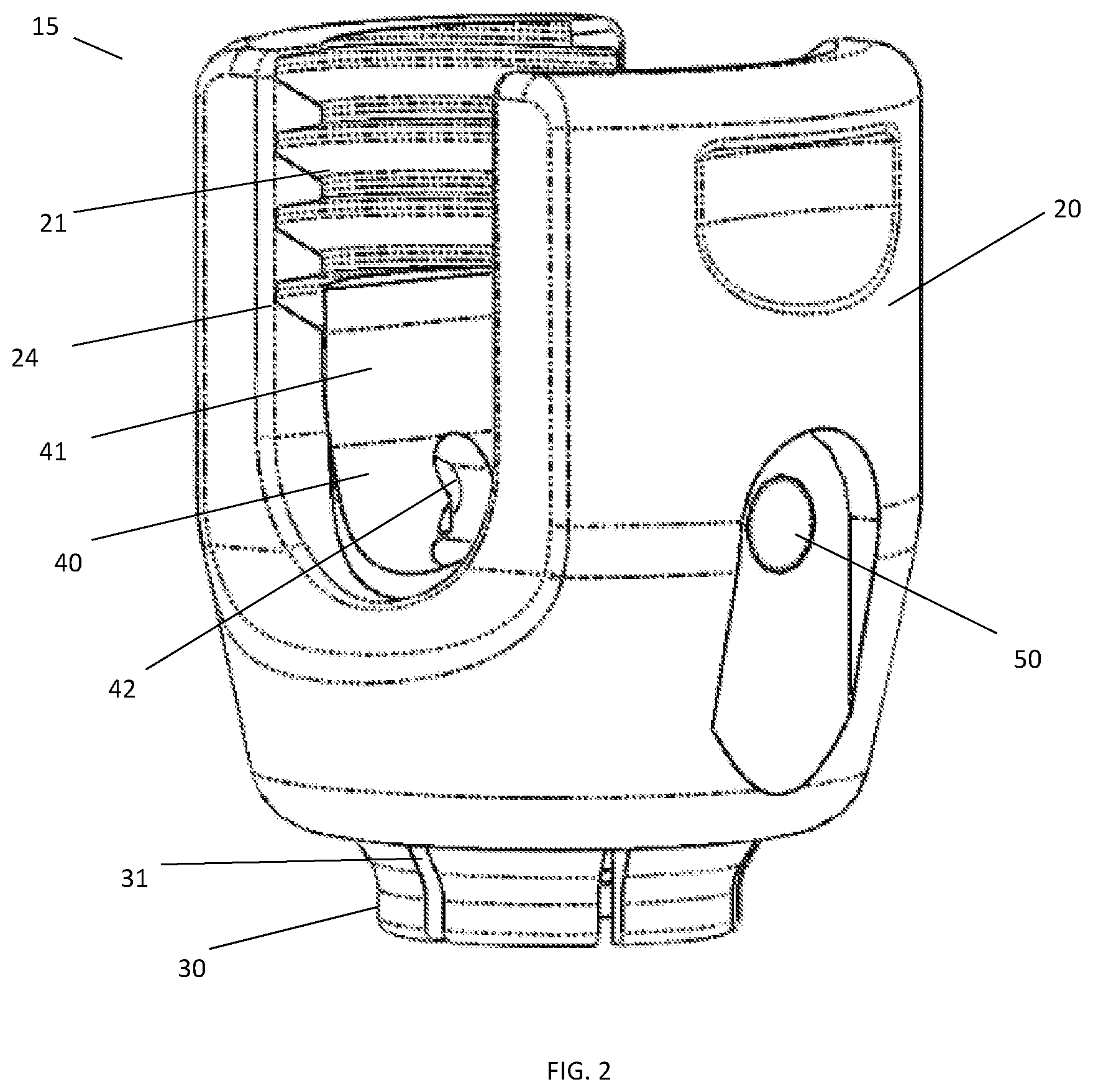 Patent US11771473 Figure 2 – Polyaxial pedicle screw