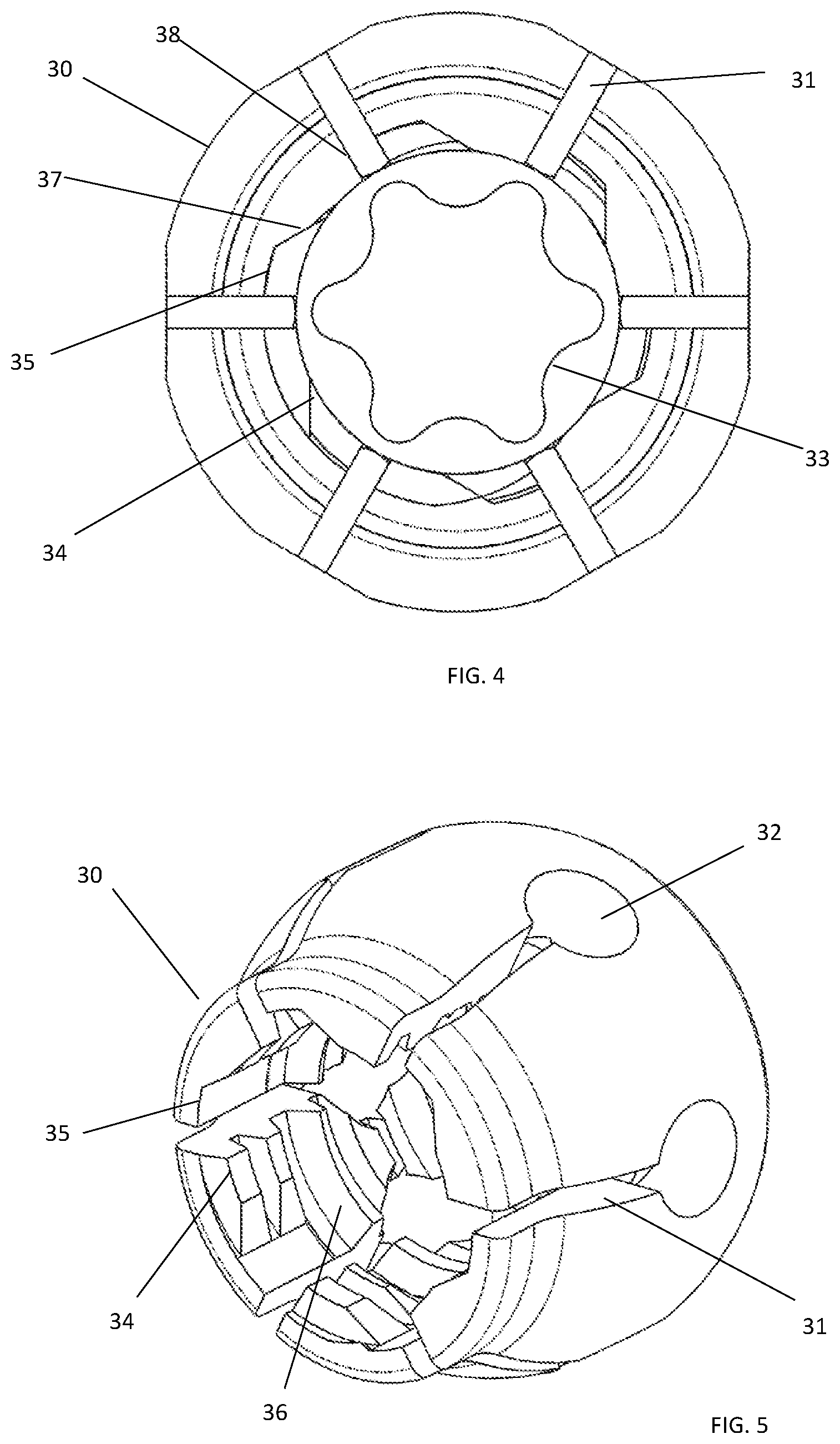 Patent US11771473 Figure 4 – Polyaxial pedicle screw