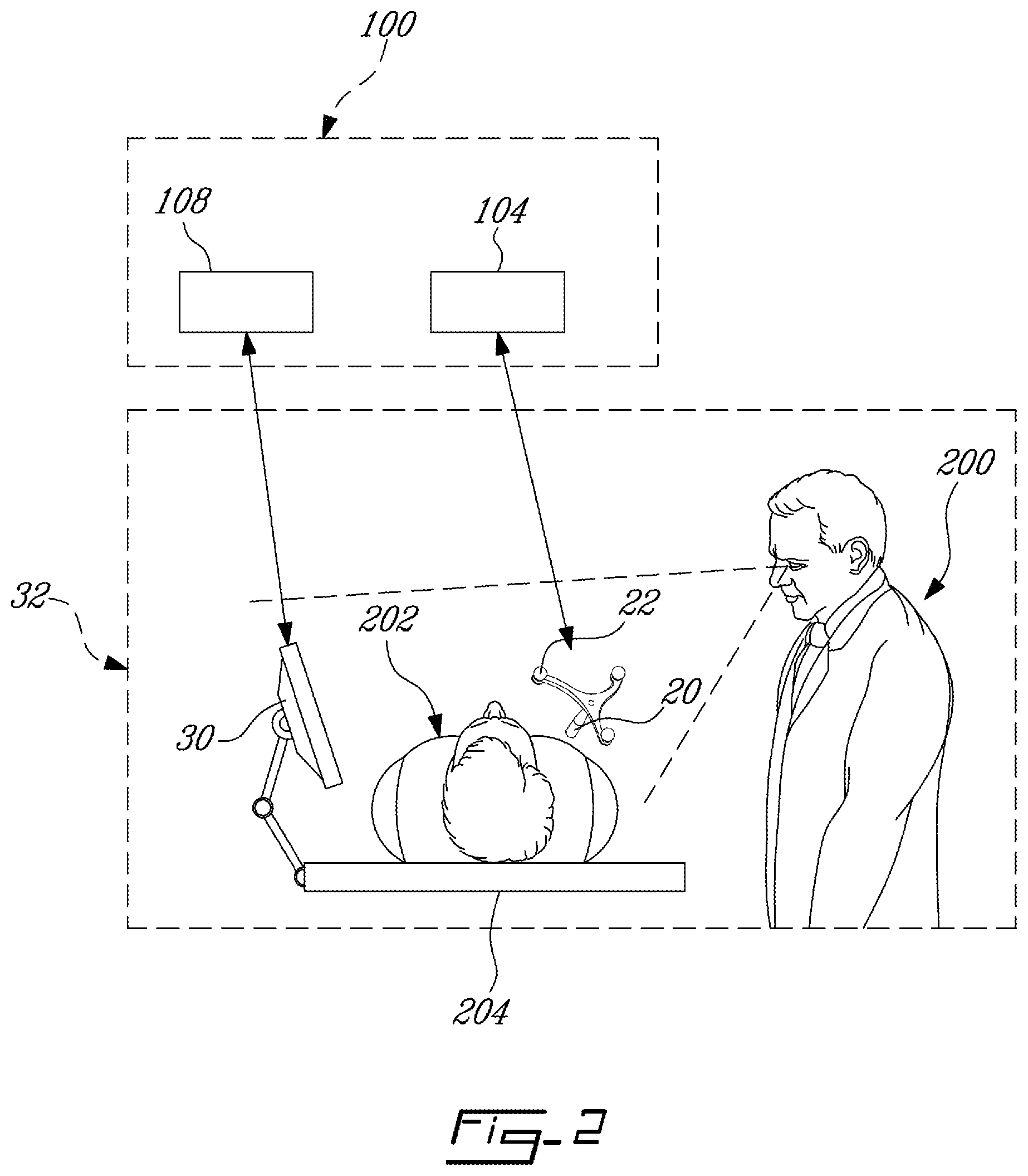 Patent US11771502 Figure 2 – Computer-assisted surgery system and method