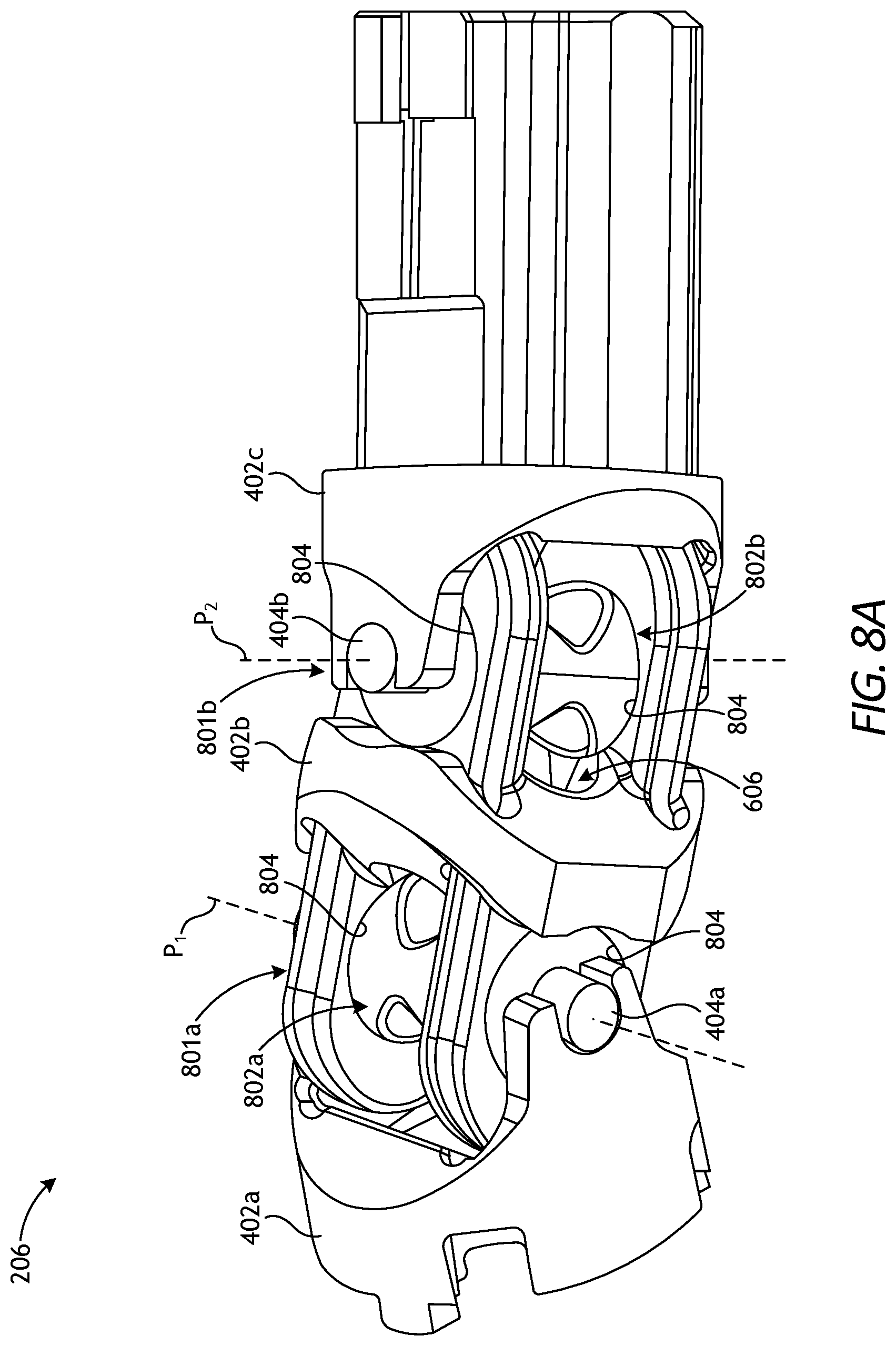 Patent US11771507 Figure 7 – Articulable wrist with flexible member and pivot guides