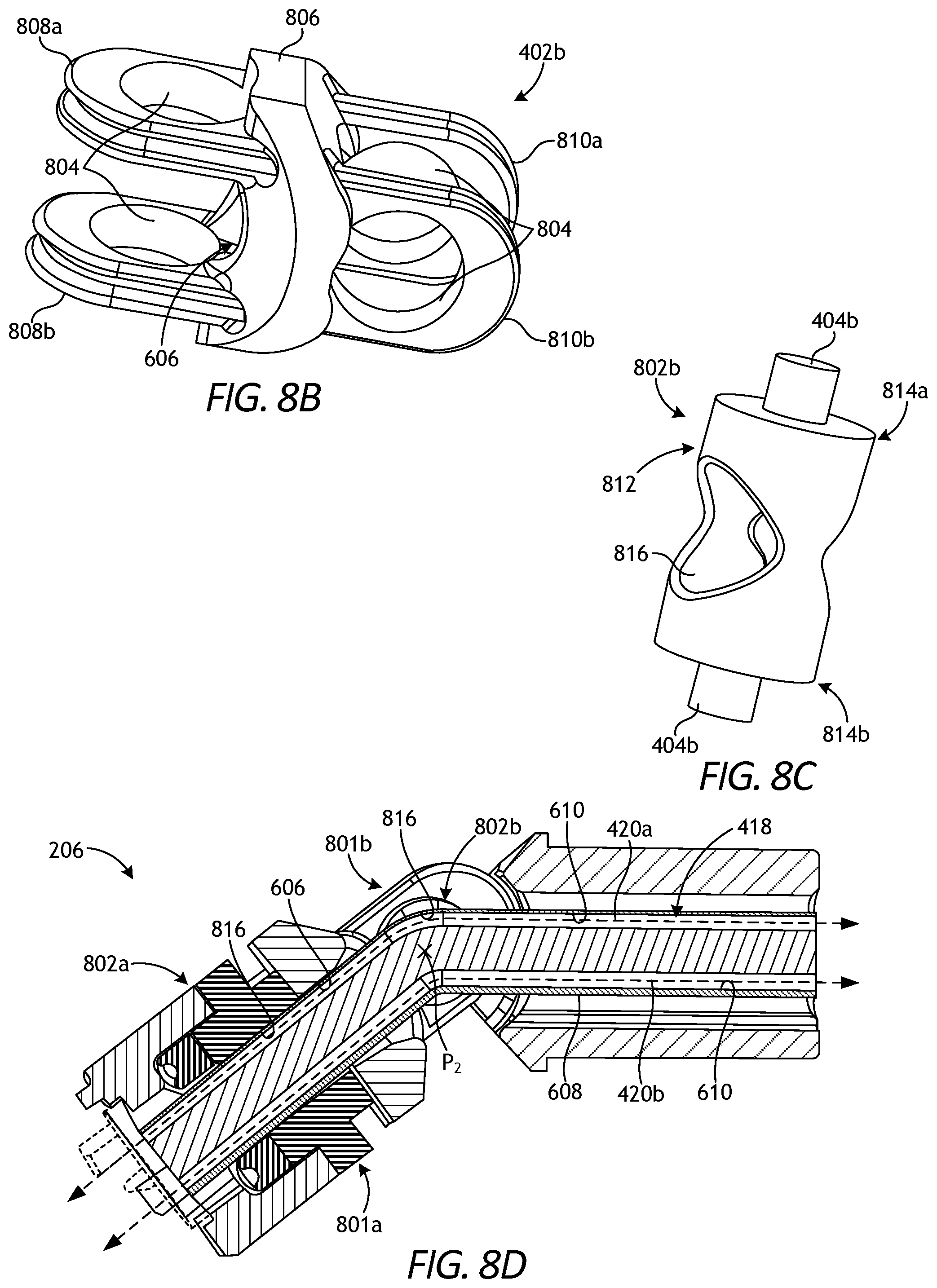 Patent US11771507 Figure 8 – Articulable wrist with flexible member and pivot guides