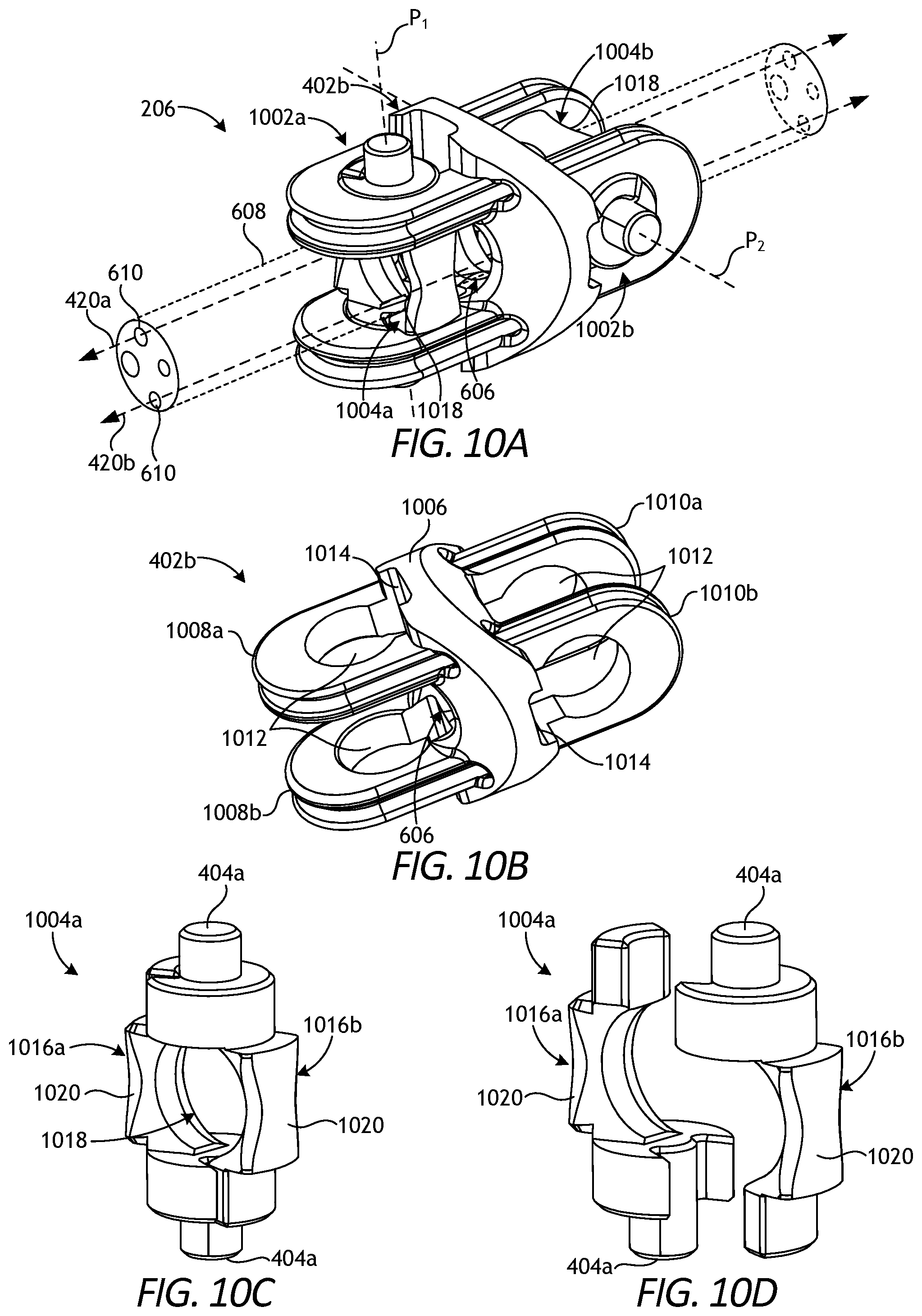 Patent US11771507 Figure 10 – Articulable wrist with flexible member and pivot guides