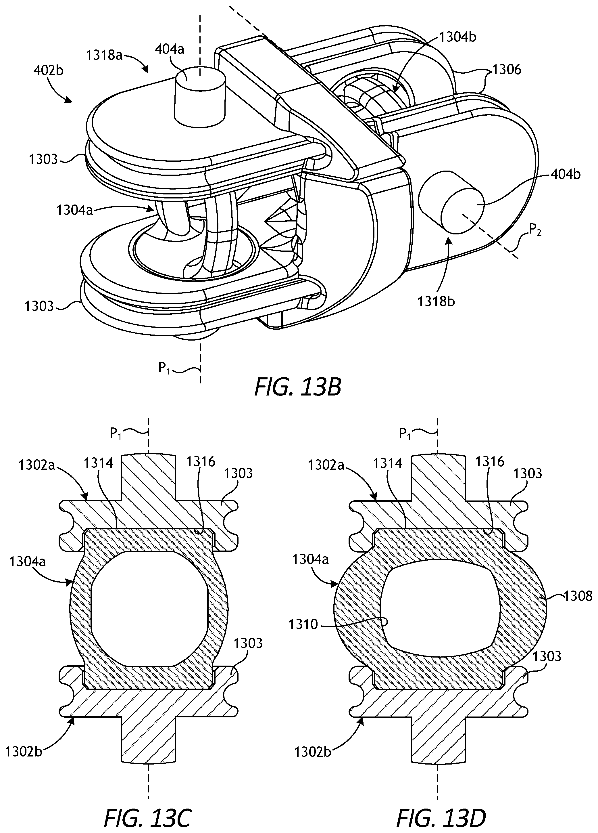 Patent US11771507 Figure 14 – Articulable wrist with flexible member and pivot guides