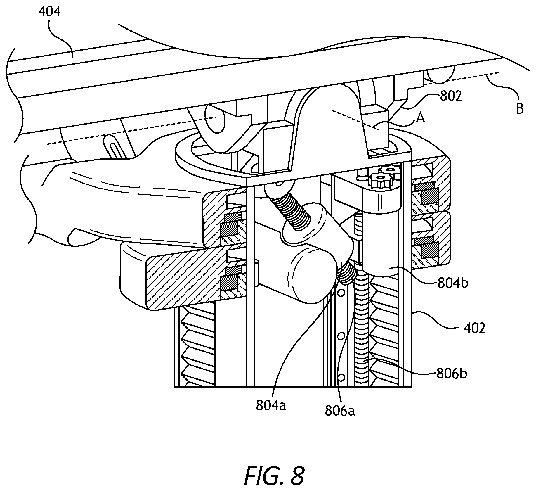 Patent US11771509 Figure 7 – Translating robotic surgical tools with integrated firing mechanisms
