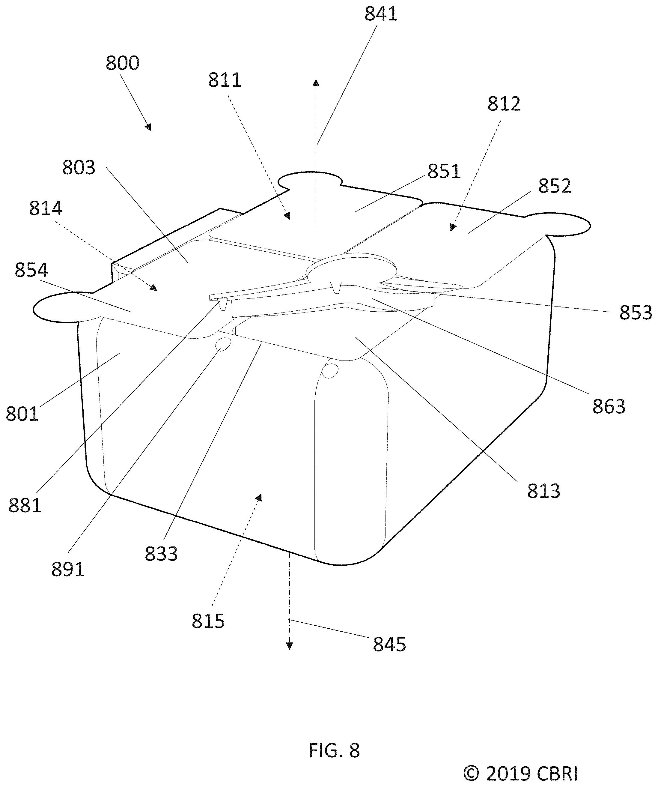 Patent US11771514 Figure 8 – Containers and methods for tissue storage during surgery