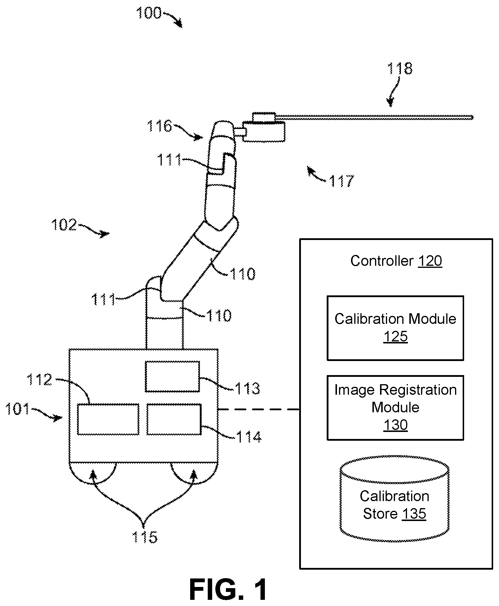 Patent US11771521 Figure 1 – Instrument device manipulator with roll mechanism