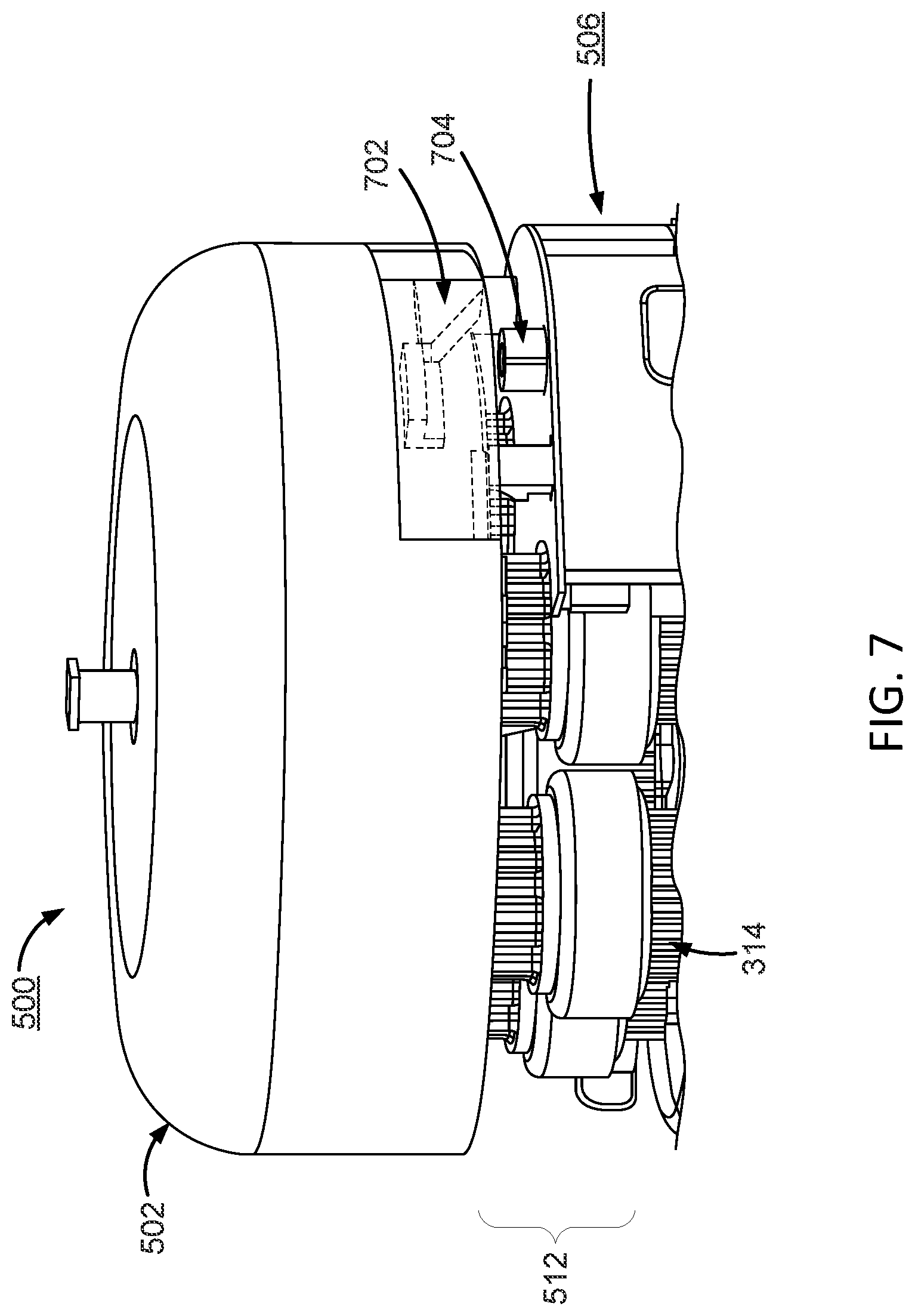 Patent US11771521 Figure 7 – Instrument device manipulator with roll mechanism
