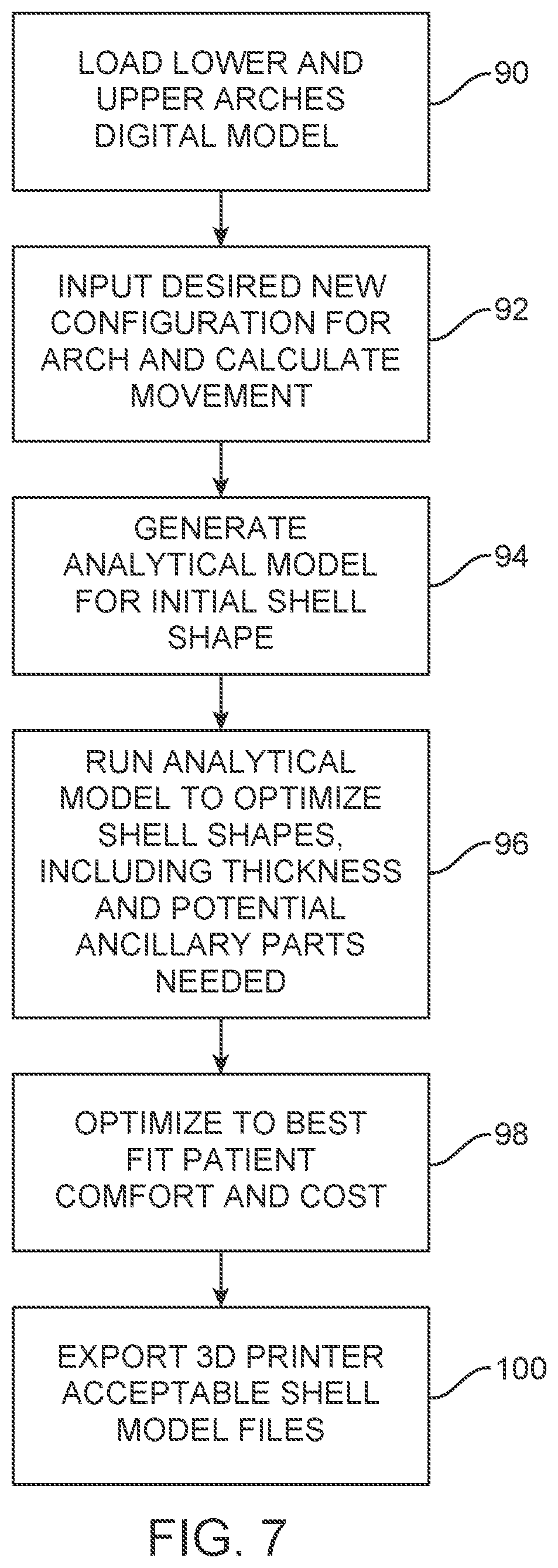 Patent US11771524 Figure 5 – Three-dimensional printed dental appliances using support structures