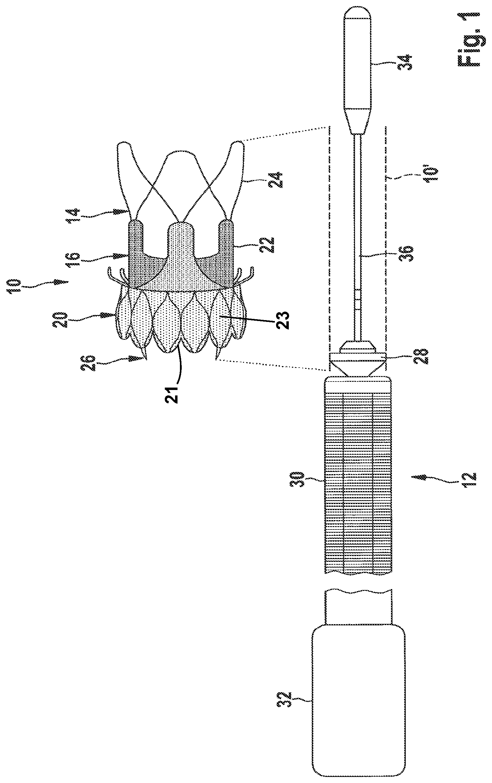 Patent US11771544 Figure 1 – Method and apparatus for compressing/loading stent-valves
