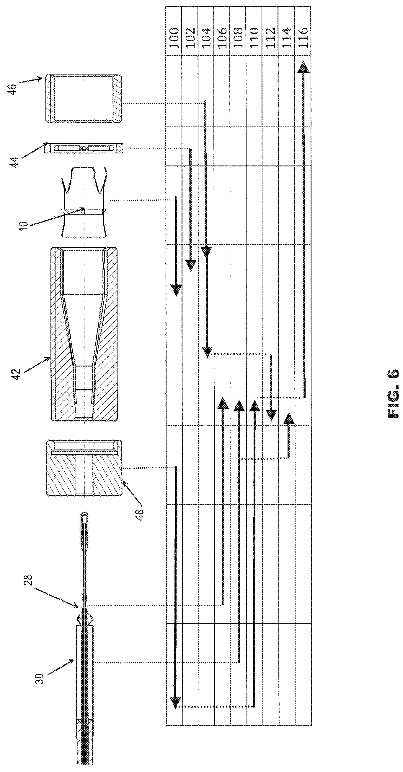 Patent US11771544 Figure 6 – Method and apparatus for compressing/loading stent-valves
