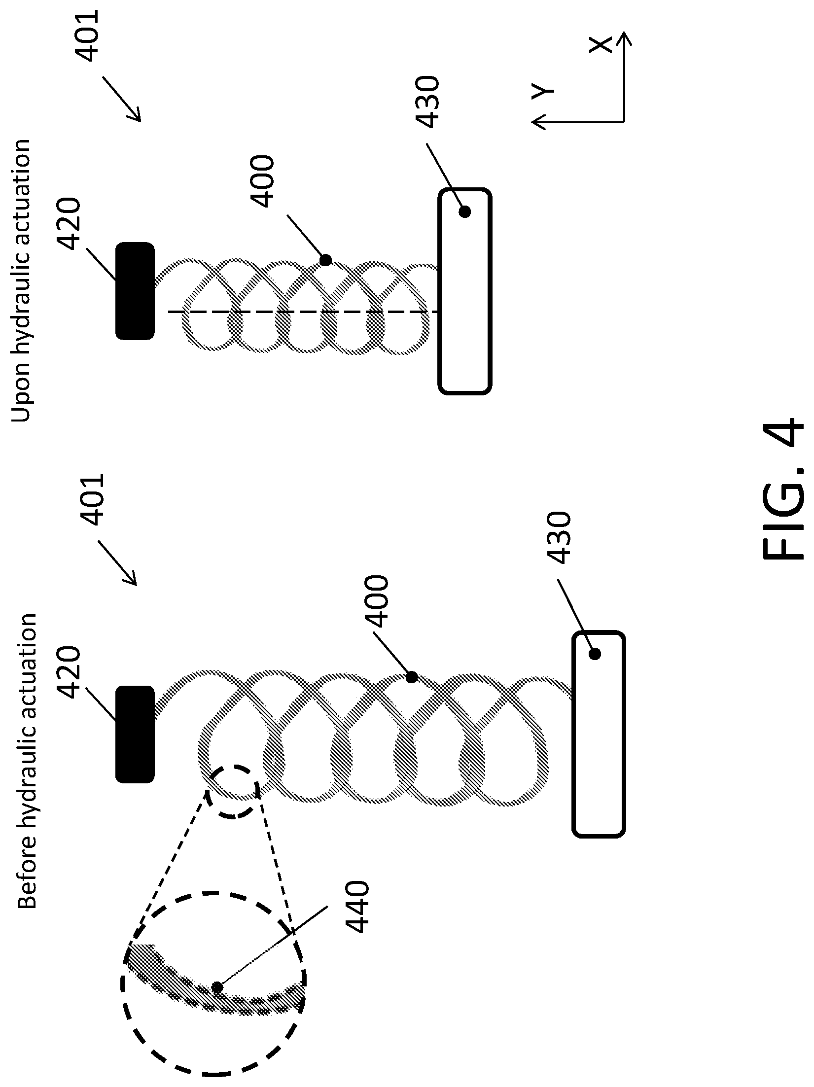 Patent US11771546 Figure 5 – Hydraulic muscle from hollow wrapped carbon nanotube yarn