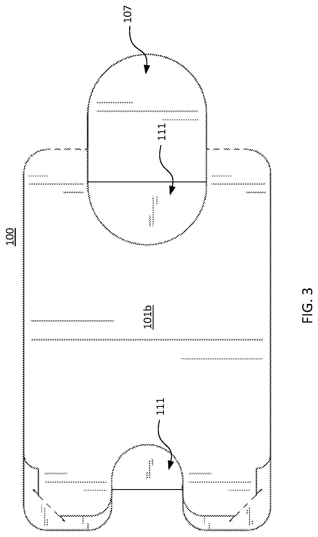 Patent US11771547 Figure 3 – Enclosure device for an implantable repair device