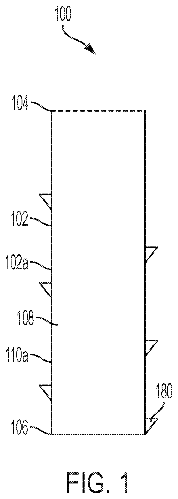 Patent US11771549 Figure 1 – Implantable articles for attaching tendons and/or ligaments to bone and/or cartilage, assemblies thereof, and methods of use thereof