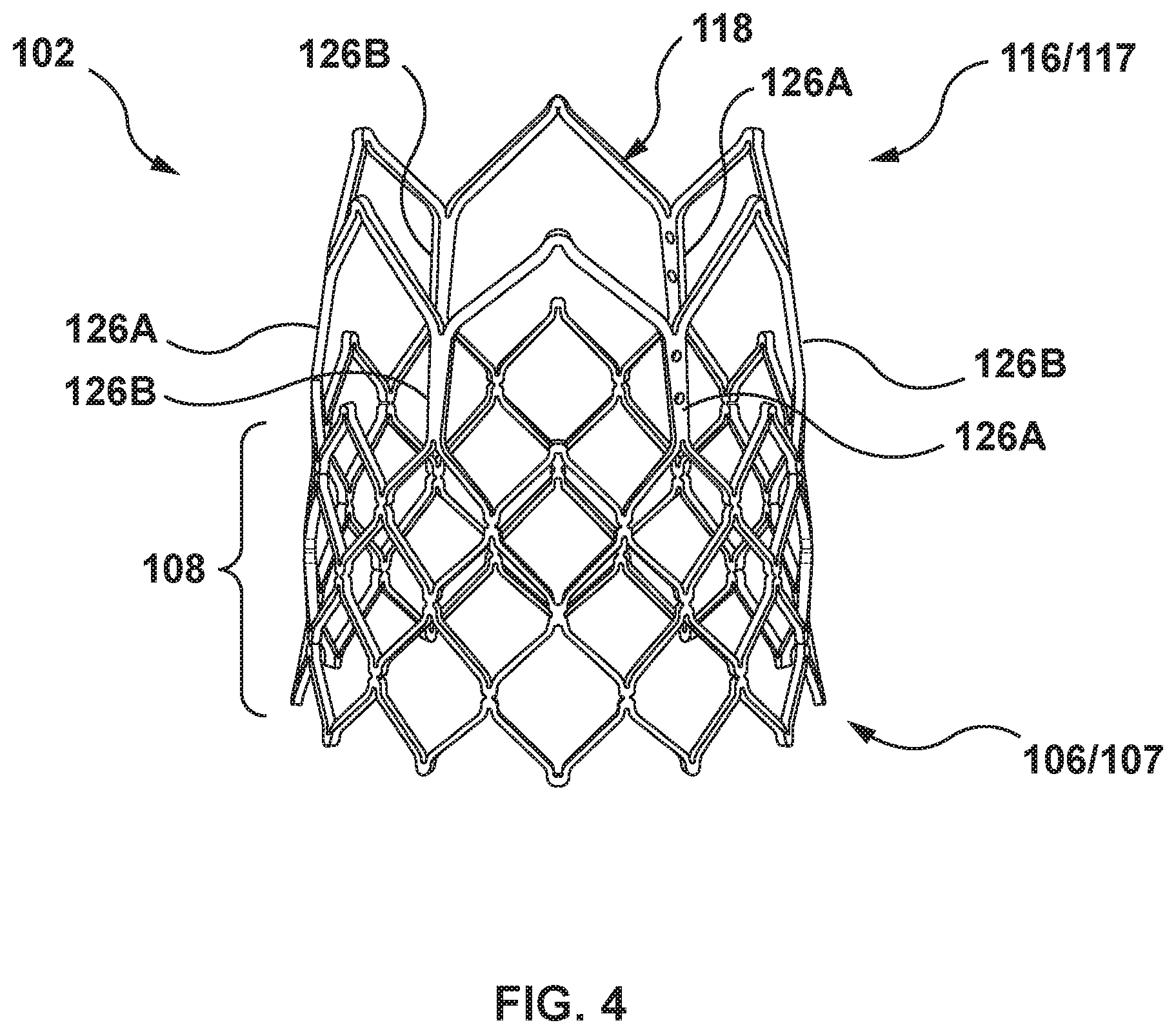 Patent US11771554 Figure 3 – Supra annular tapered balloon expandable stent for transcatheter implantation of a cardiac valve prosthesis