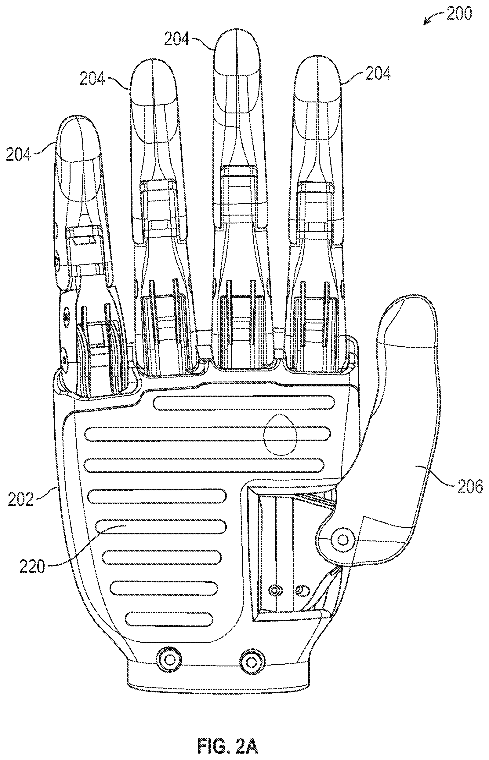 Patent US11771571 Figure 2 – Modular prosthetic hand system