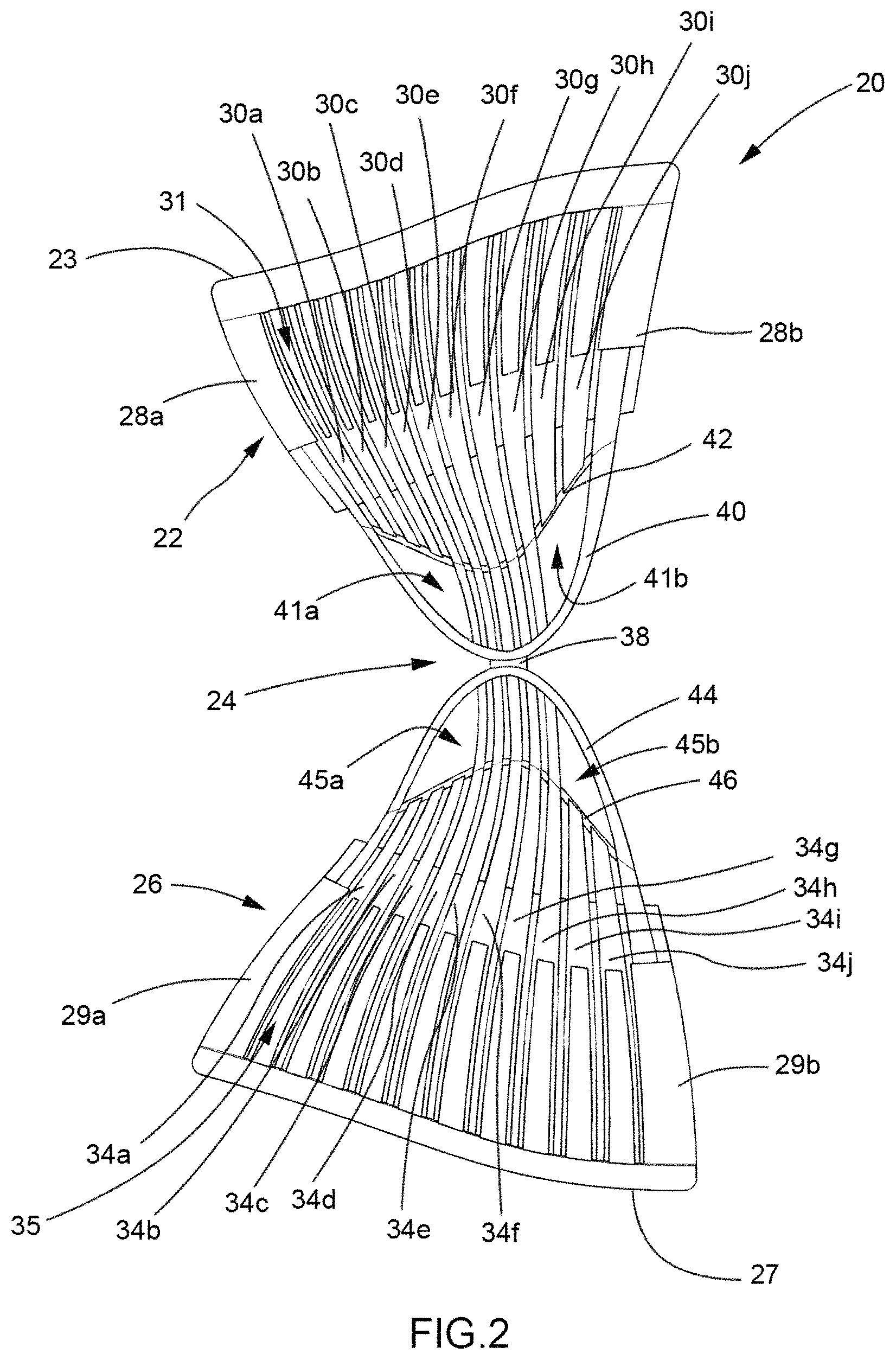 Patent US11771579 Figure 2 – Protective support for joints and extremities