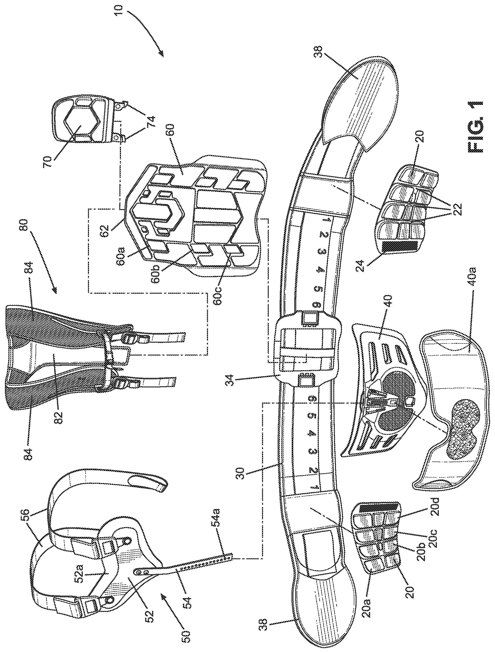 Patent US11771580 Figure 1 – TLSO/LSO spine brace