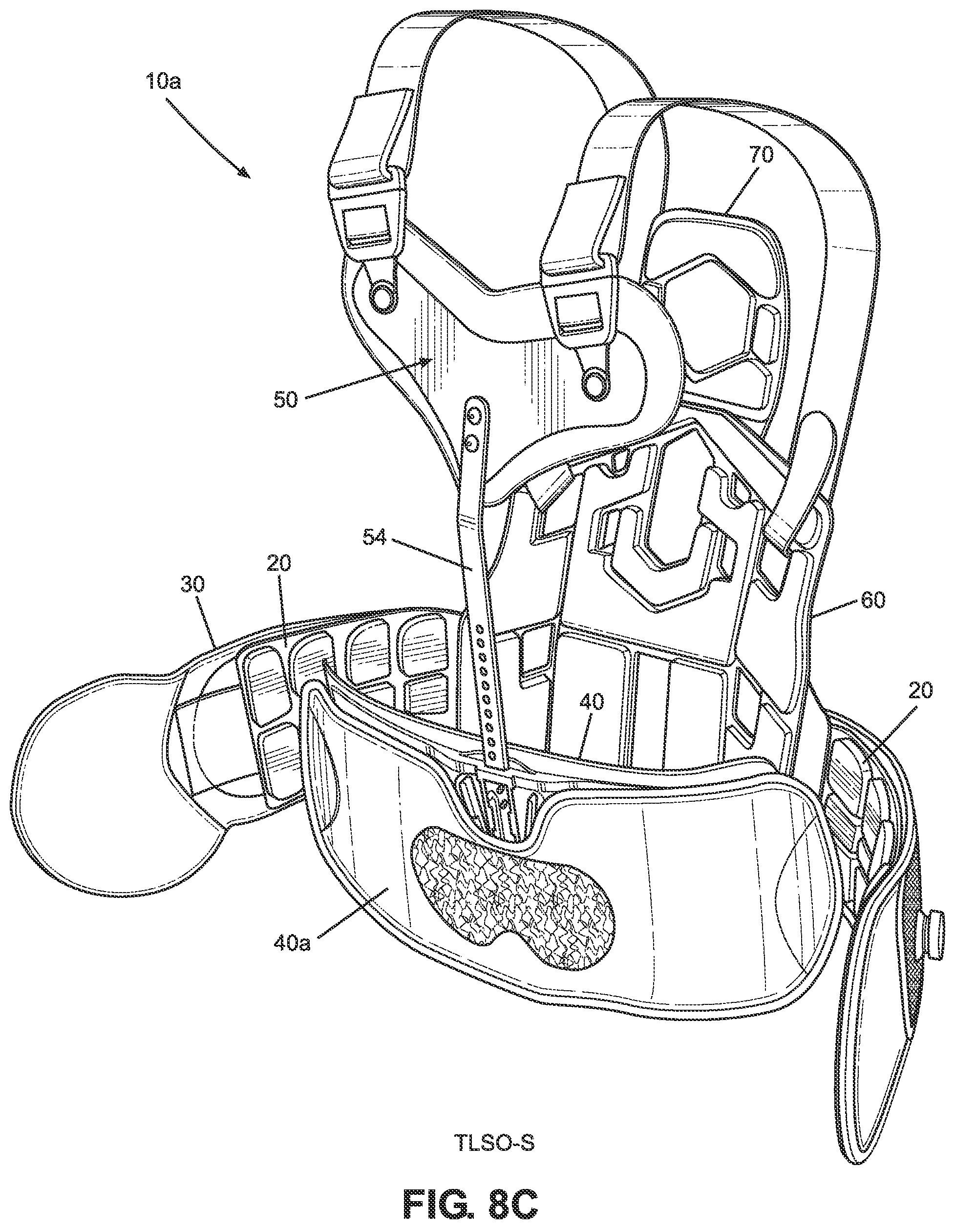 Patent US11771580 Figure 10 – TLSO/LSO spine brace