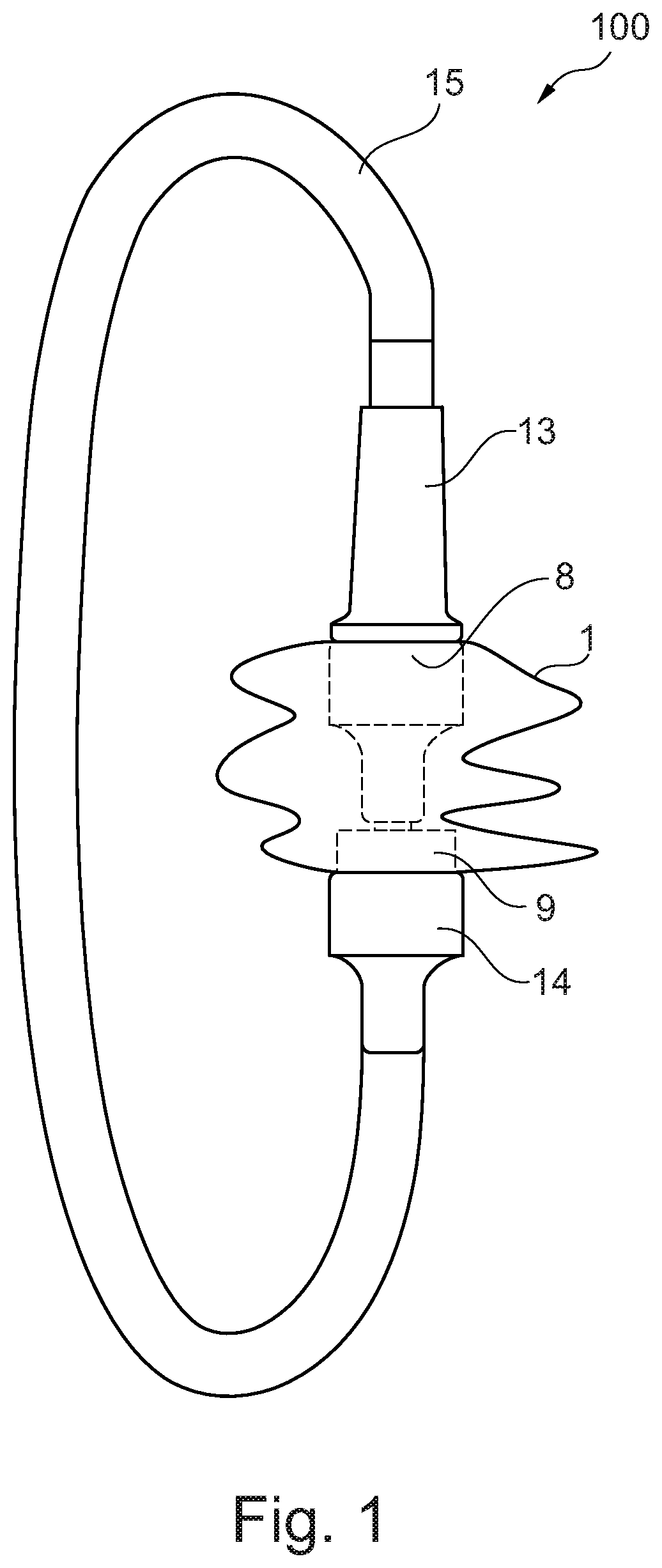 Patent US11771584 — Urine collecting bag — Figure 1