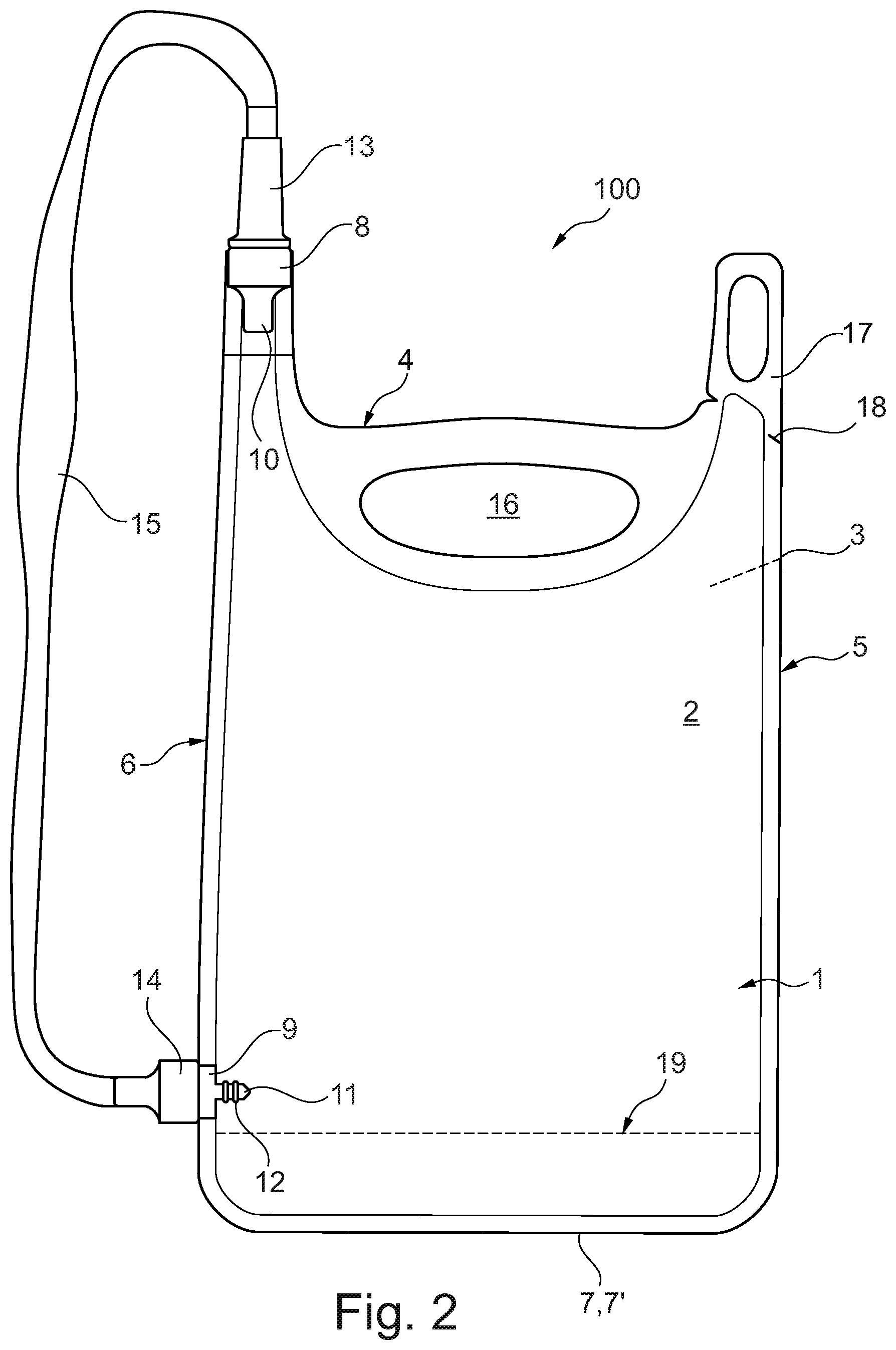 Patent US11771584 Figure 2 – Urine collecting bag