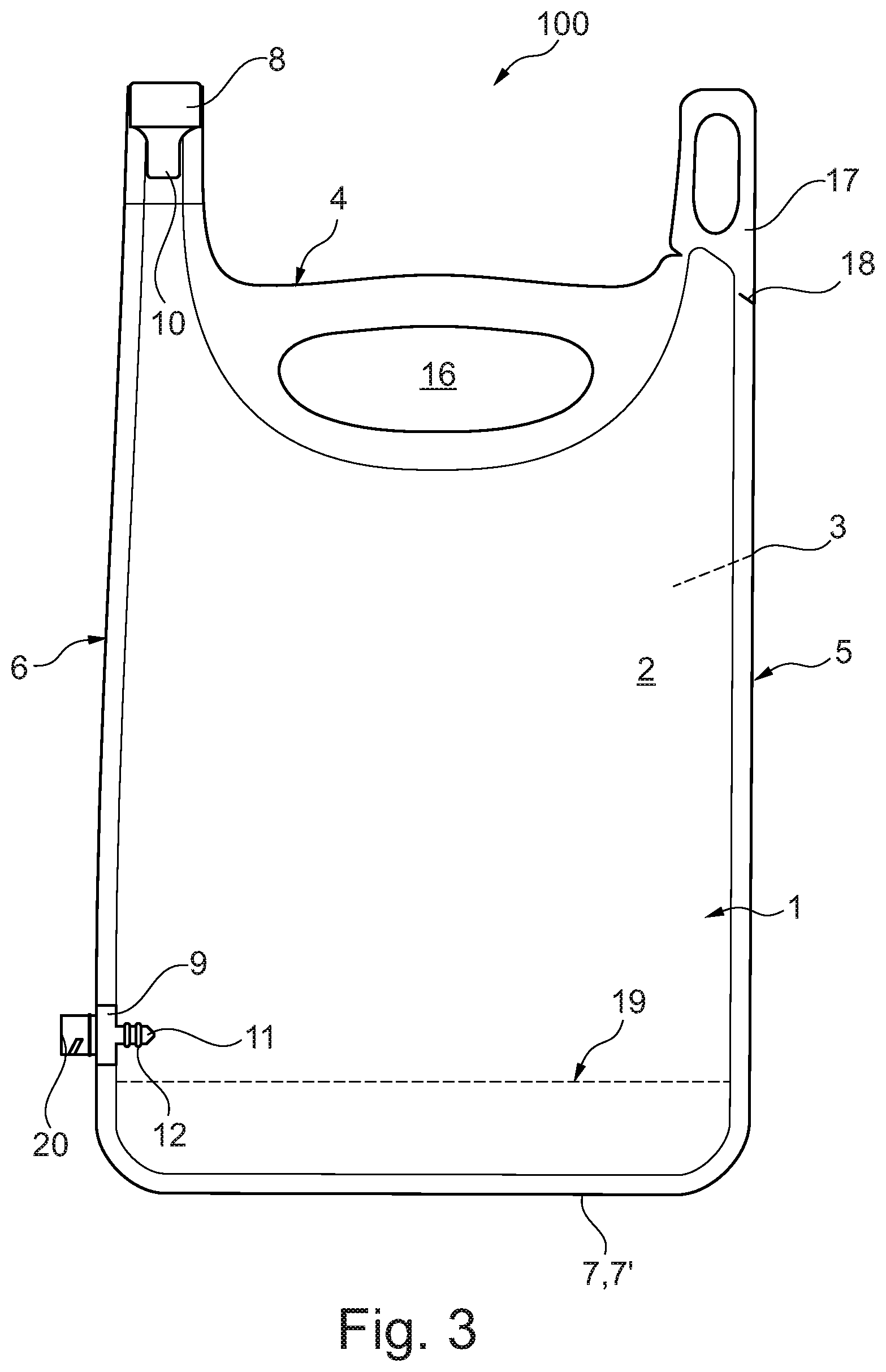 Patent US11771584 Figure 3 – Urine collecting bag