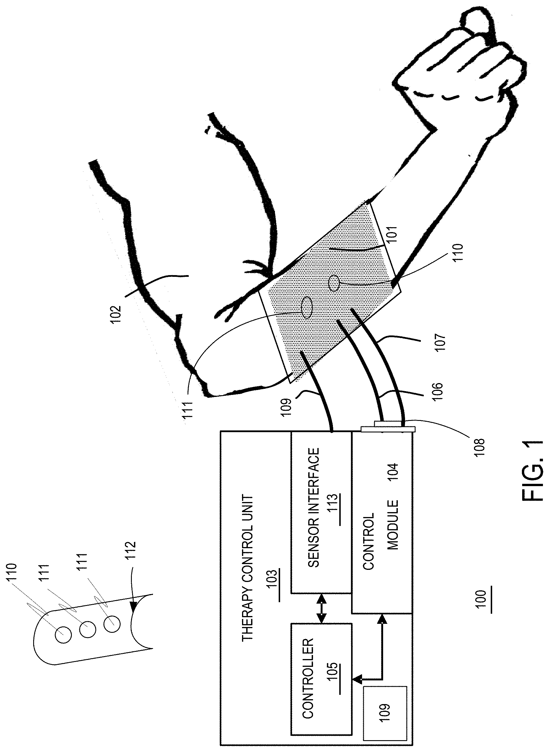 Patent US11771586 — Thermal contrast therapy device — Figure 1