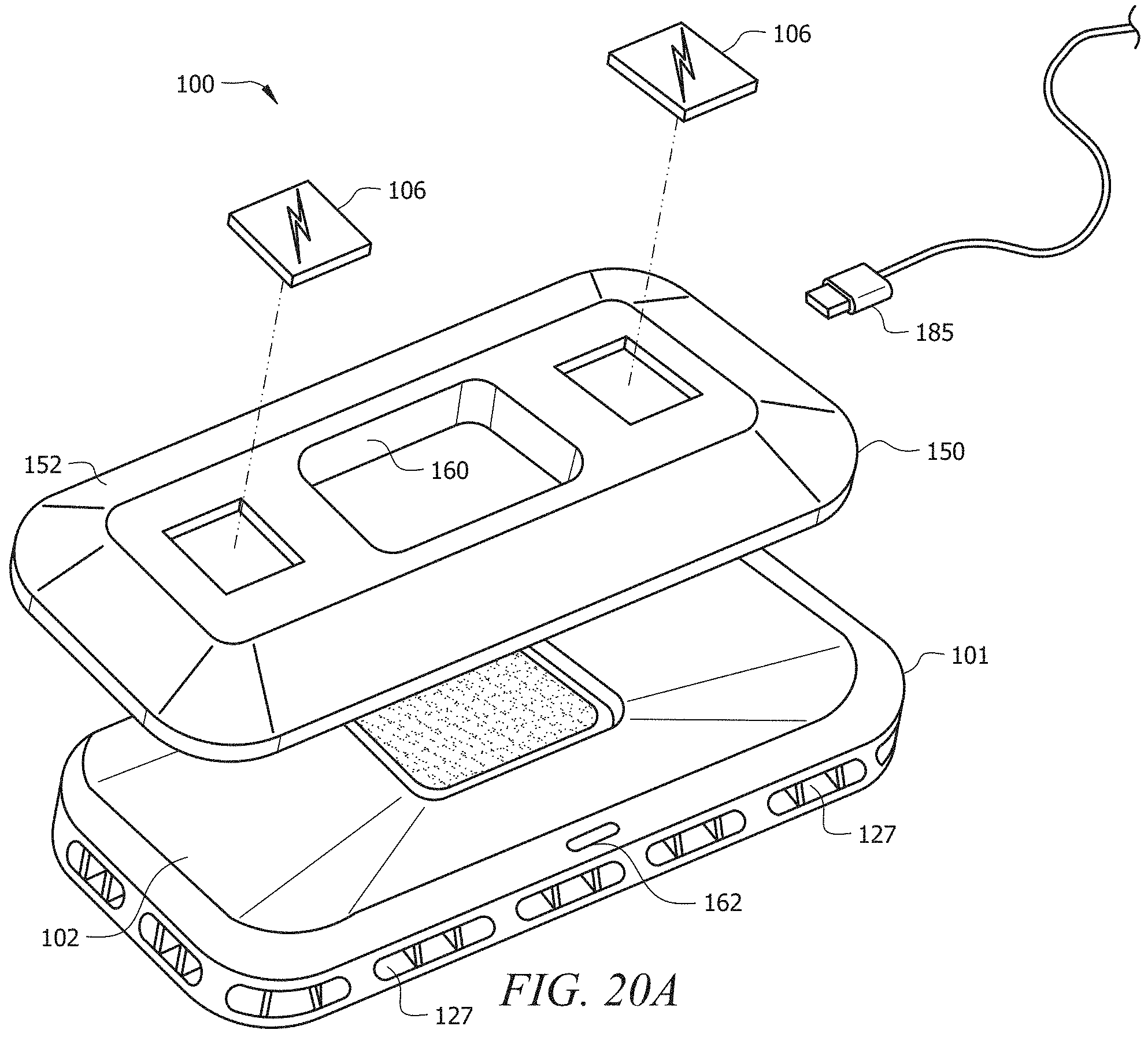 Patent US11771587 Figure 15 – Portable rechargeable therapy pods