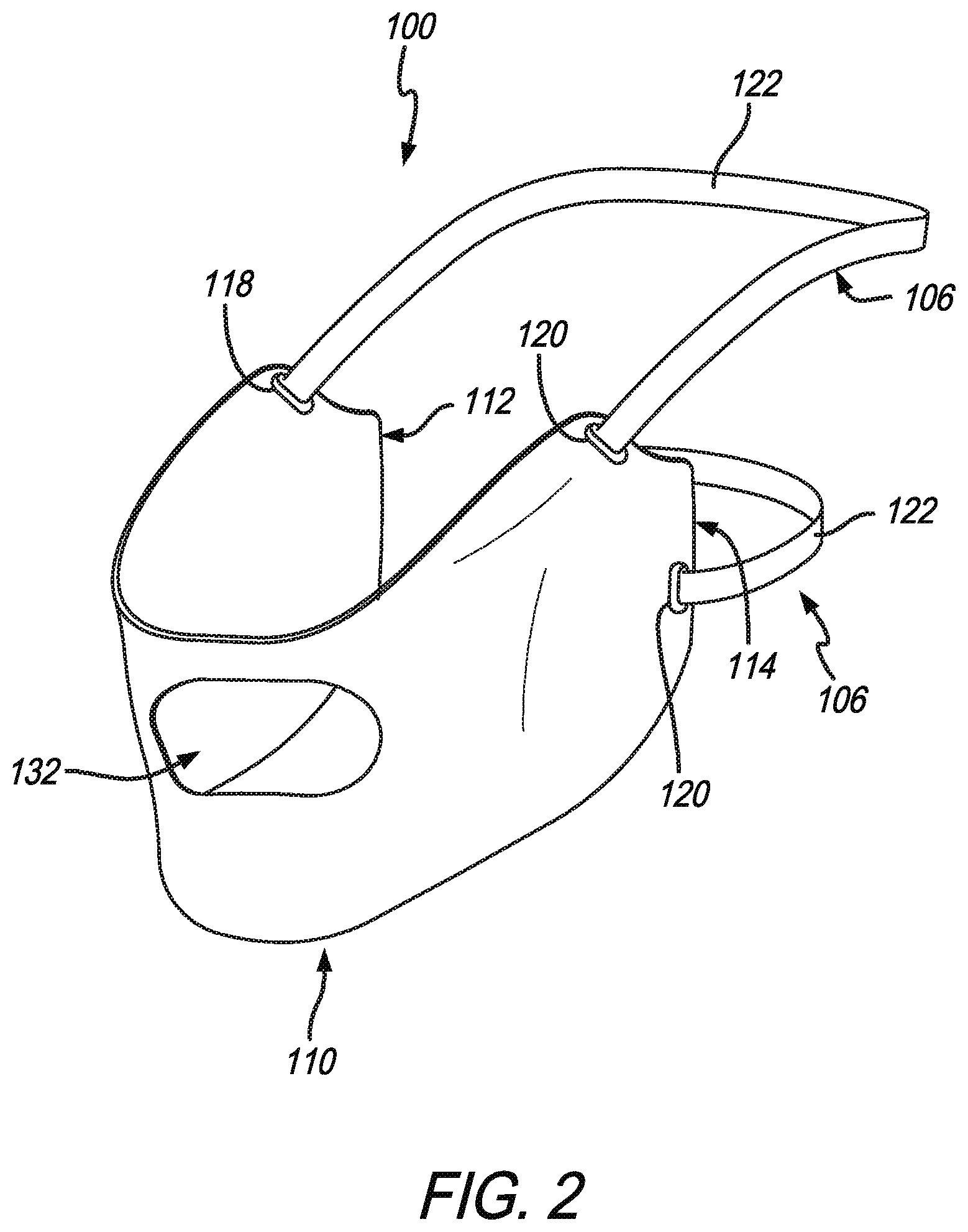 Patent US11771589 Figure 2 – Molded cooling and heating face mask