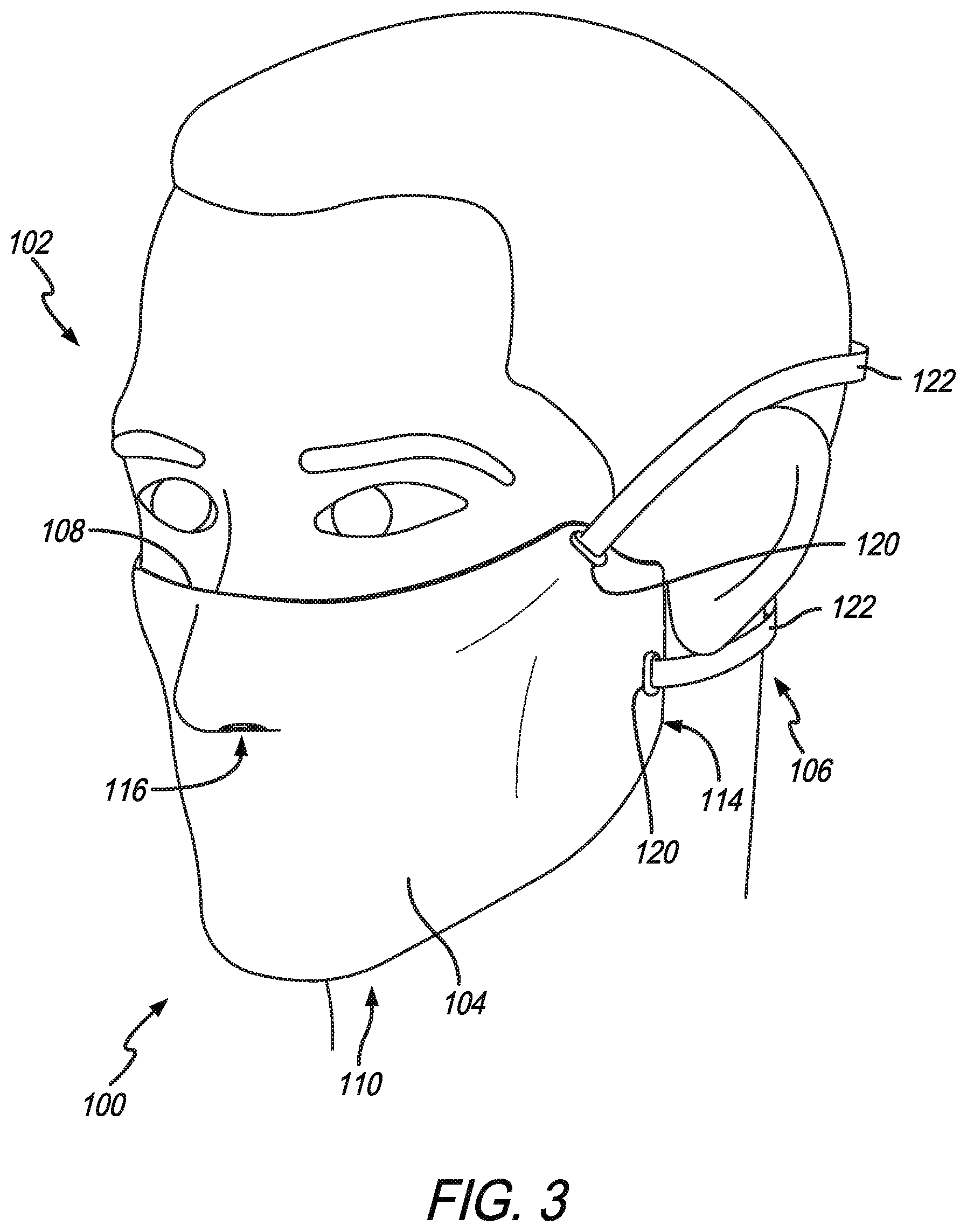 Patent US11771589 Figure 3 – Molded cooling and heating face mask